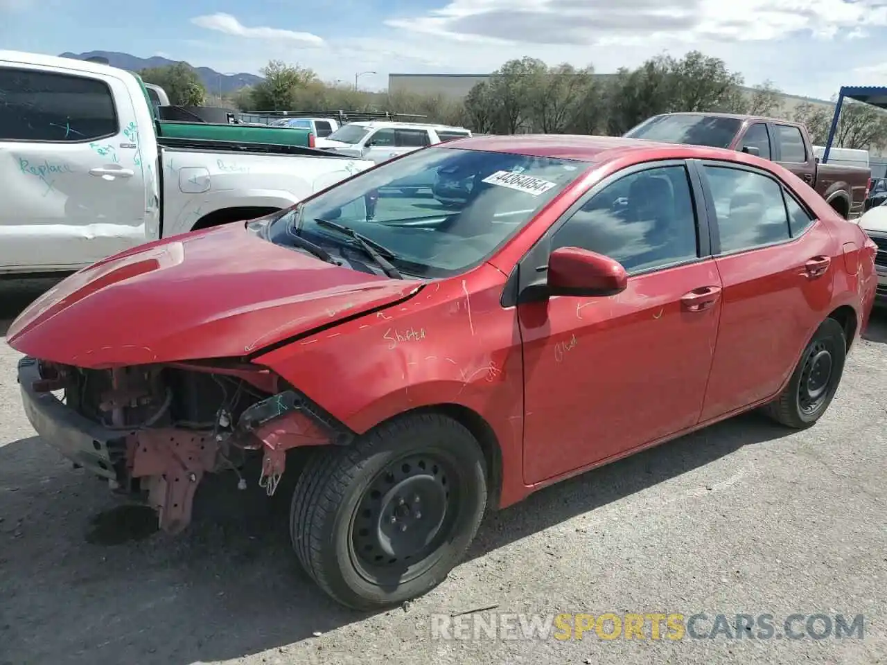 1 Photograph of a damaged car 2T1BURHE5KC221636 TOYOTA COROLLA 2019