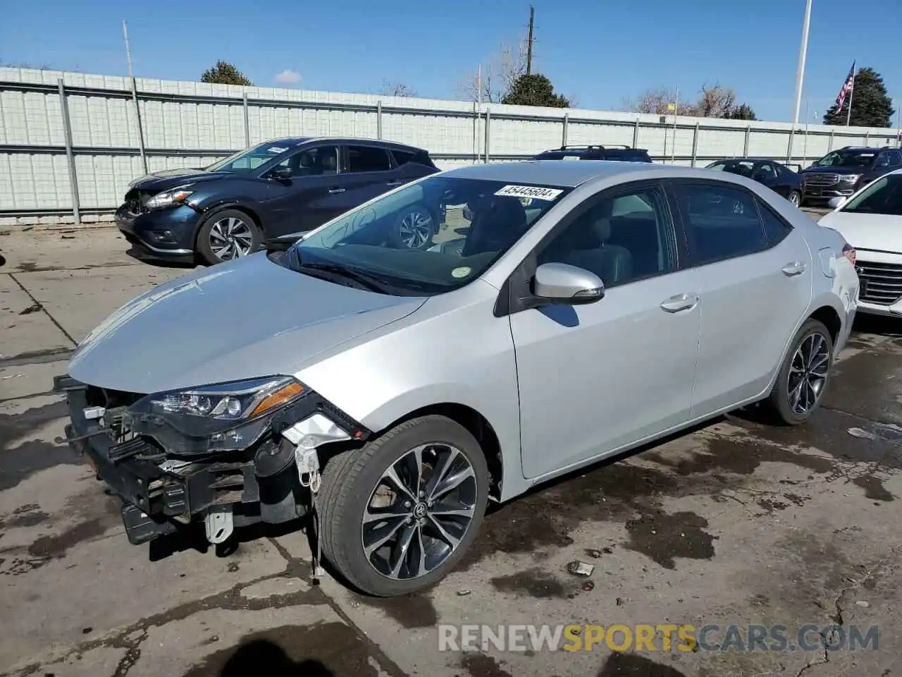 1 Photograph of a damaged car 2T1BURHE5KC222348 TOYOTA COROLLA 2019