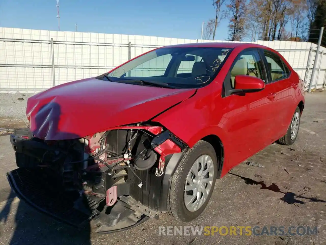 2 Photograph of a damaged car 2T1BURHE5KC222866 TOYOTA COROLLA 2019