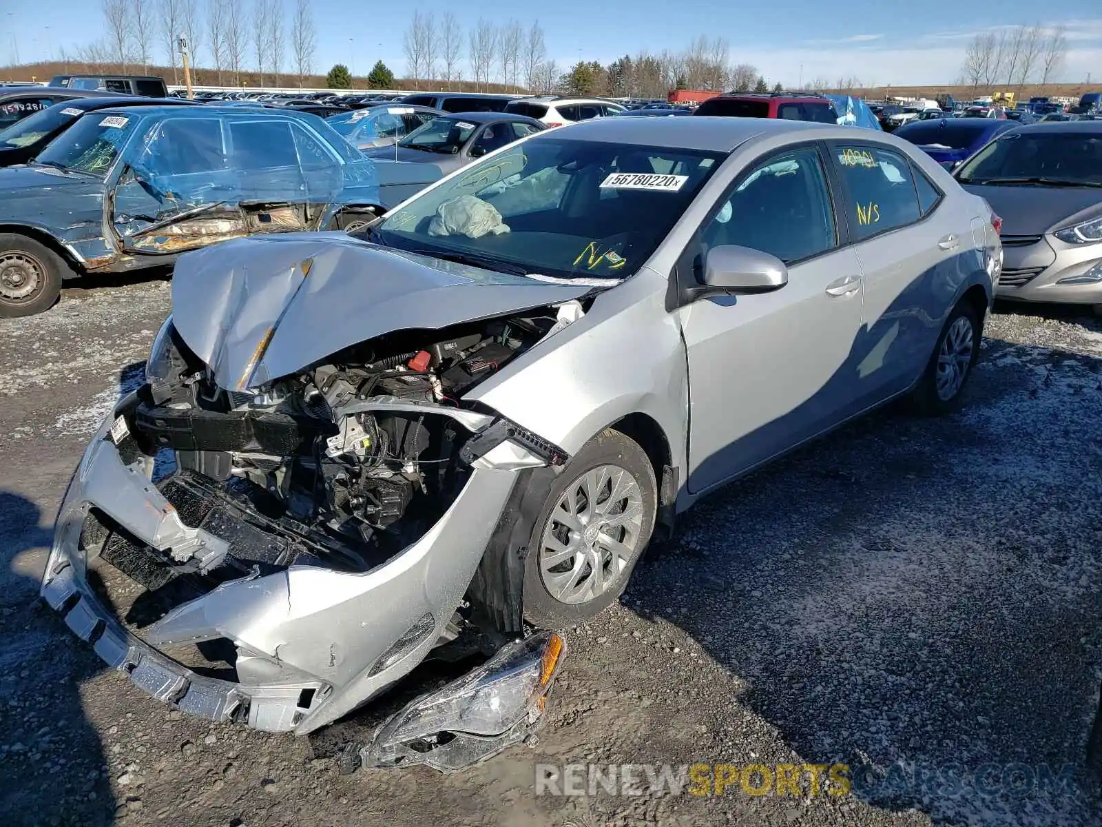 2 Photograph of a damaged car 2T1BURHE5KC223306 TOYOTA COROLLA 2019