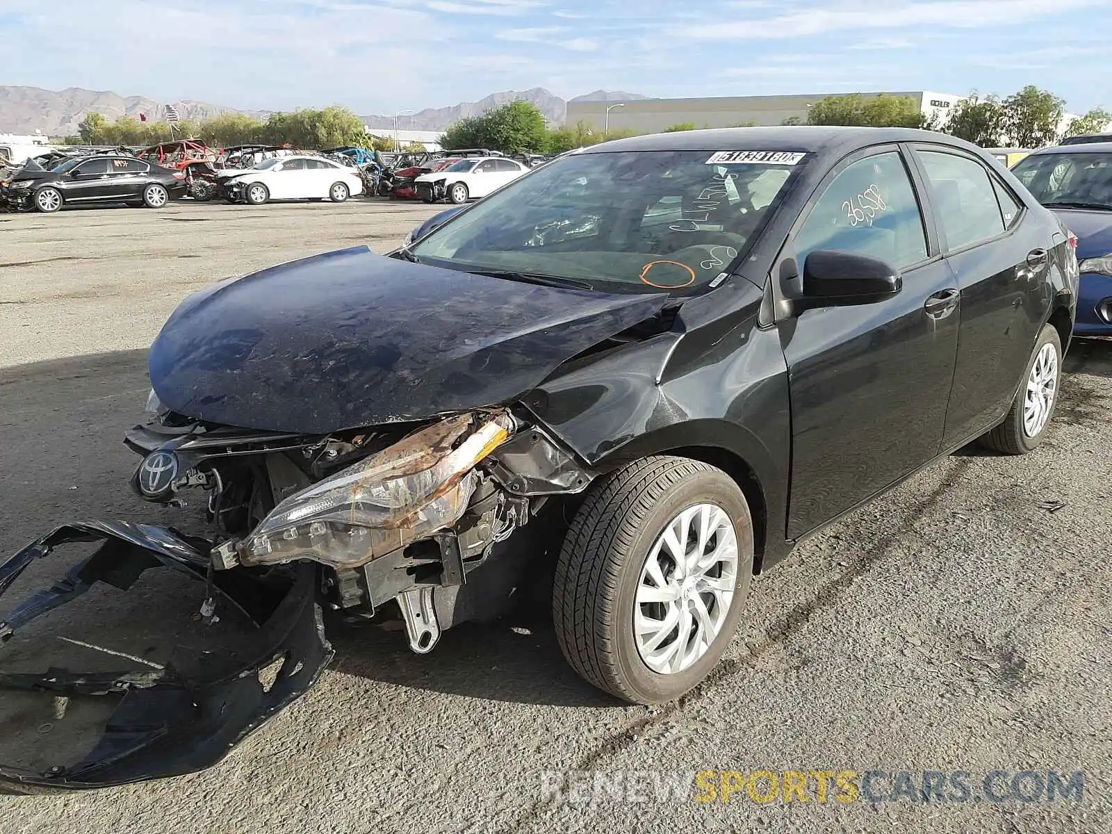 2 Photograph of a damaged car 2T1BURHE5KC224584 TOYOTA COROLLA 2019