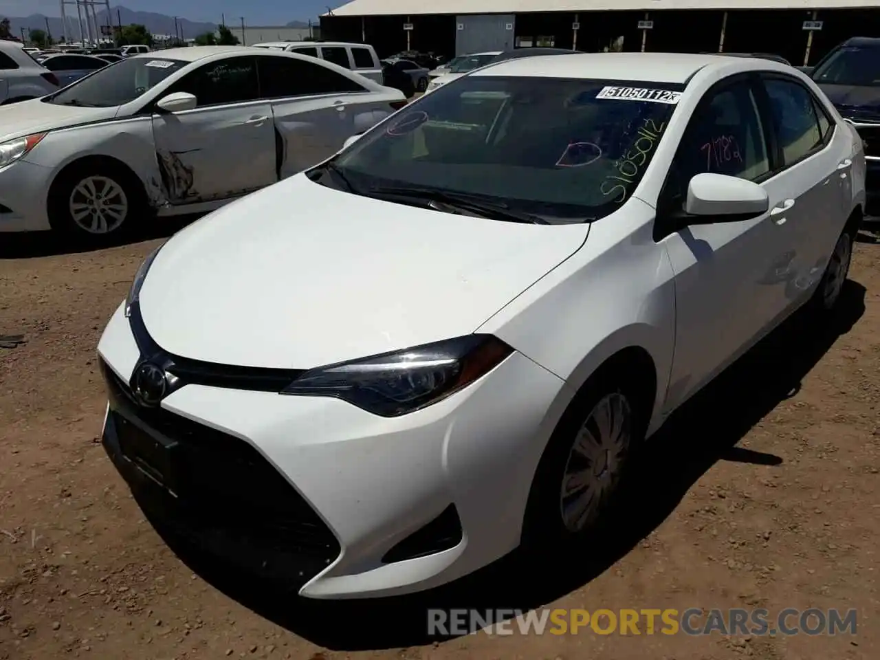 2 Photograph of a damaged car 2T1BURHE5KC226514 TOYOTA COROLLA 2019