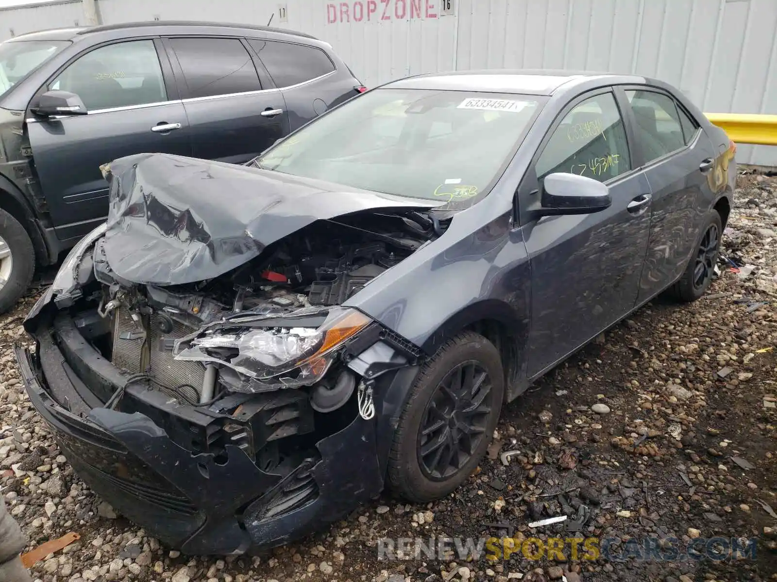 2 Photograph of a damaged car 2T1BURHE5KC230563 TOYOTA COROLLA 2019