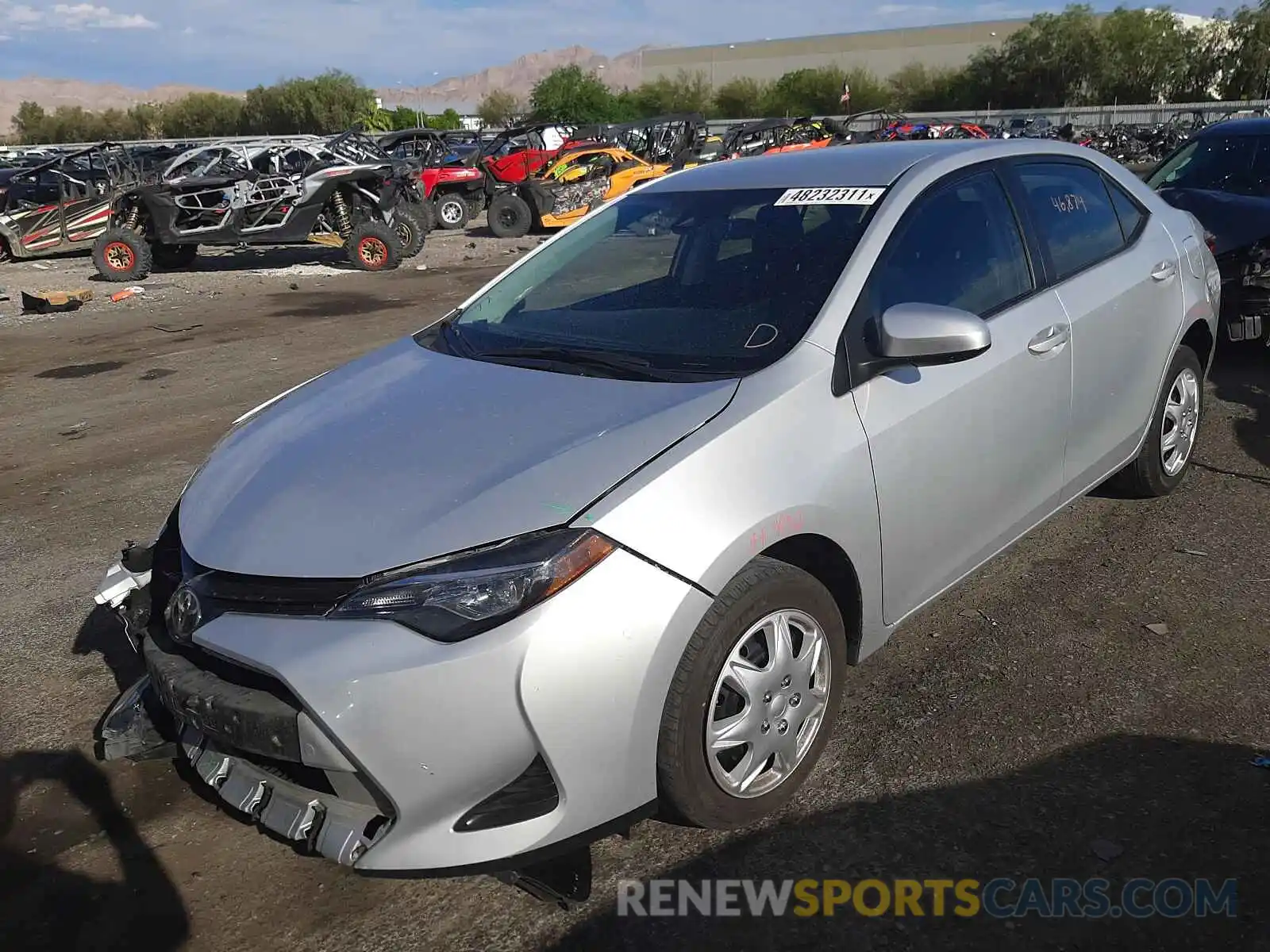 2 Photograph of a damaged car 2T1BURHE5KC230952 TOYOTA COROLLA 2019