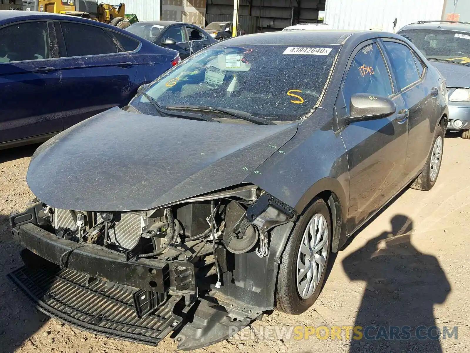 2 Photograph of a damaged car 2T1BURHE5KC232684 TOYOTA COROLLA 2019