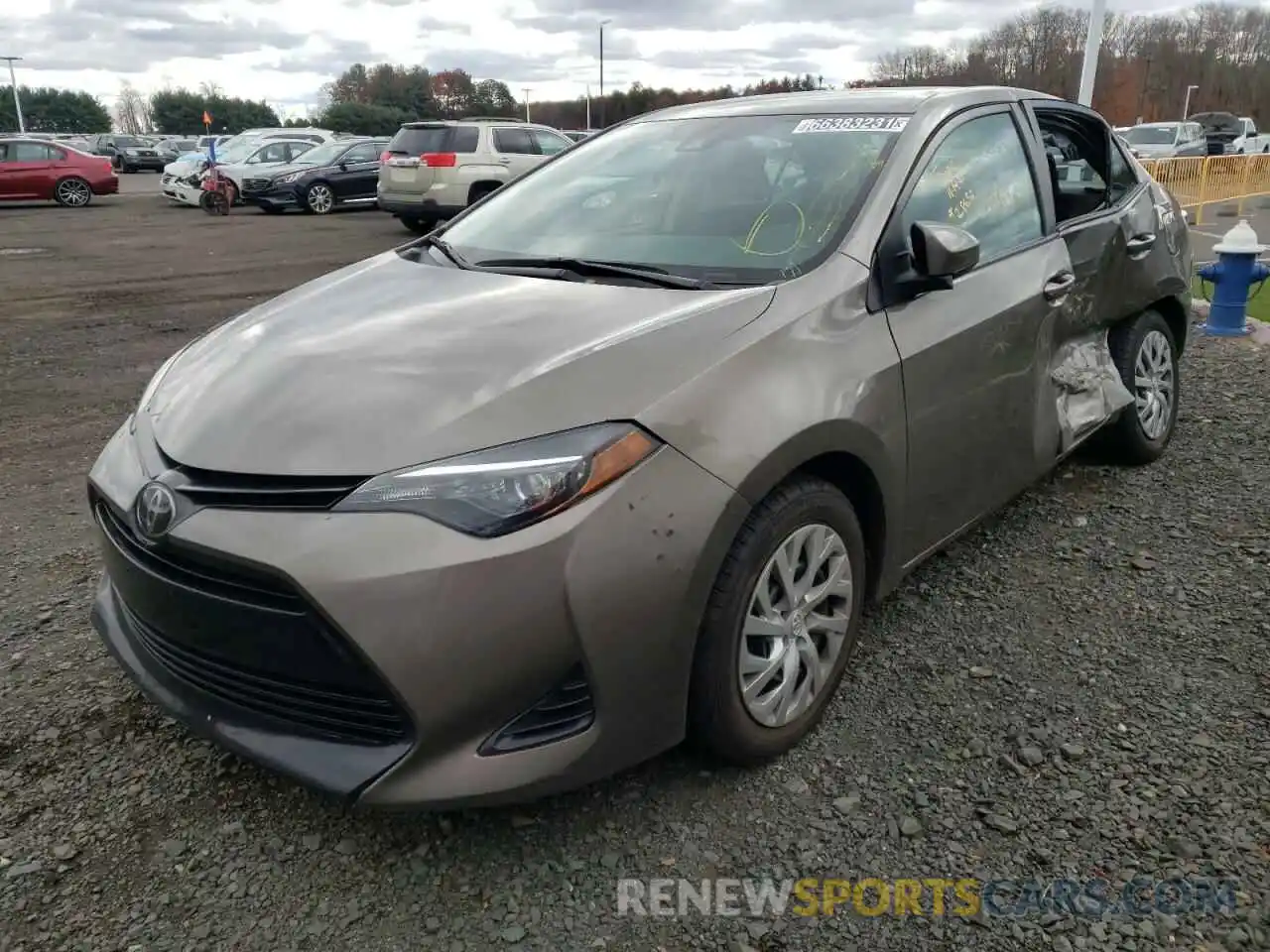 2 Photograph of a damaged car 2T1BURHE5KC233074 TOYOTA COROLLA 2019