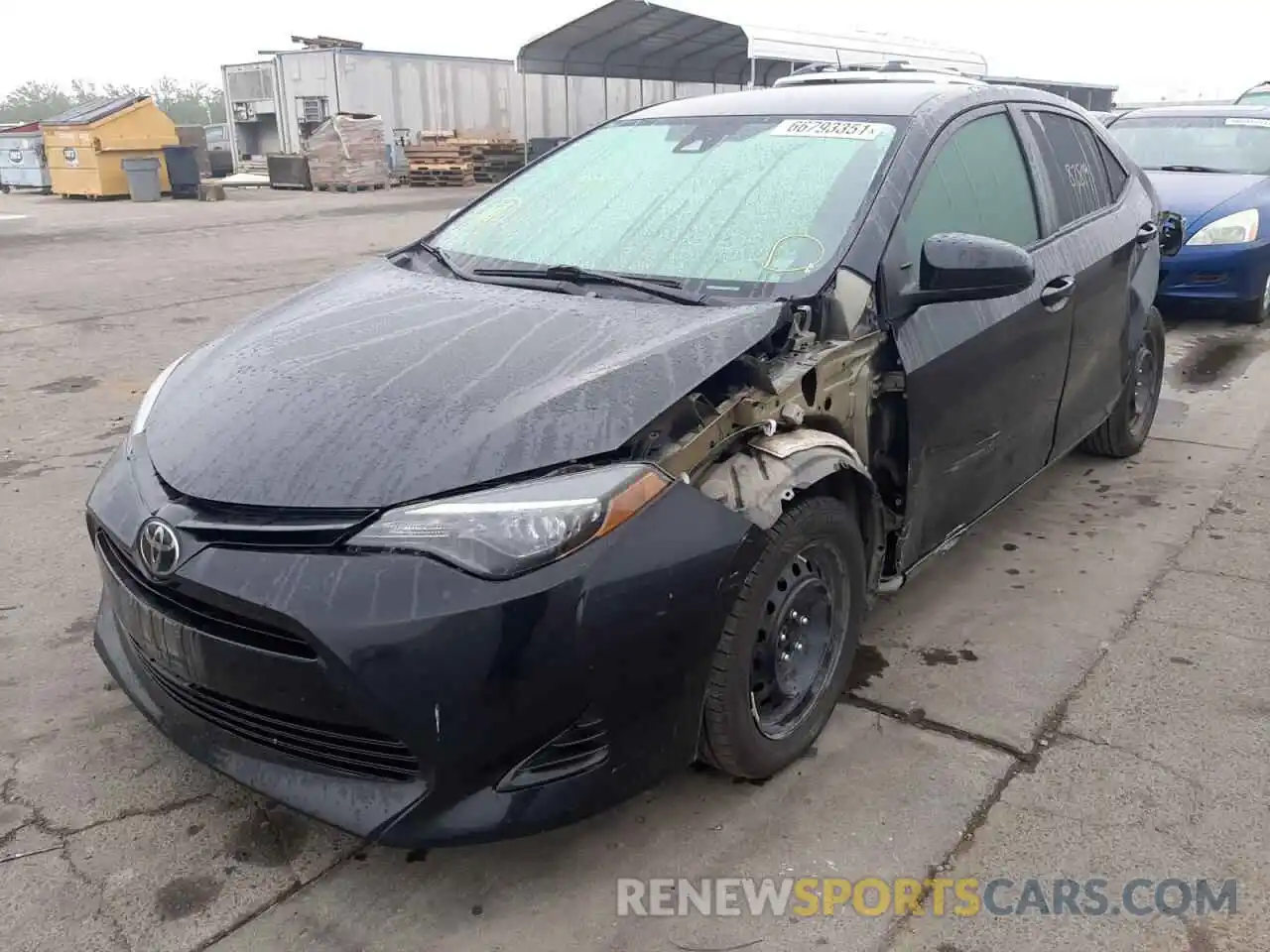 2 Photograph of a damaged car 2T1BURHE5KC234516 TOYOTA COROLLA 2019