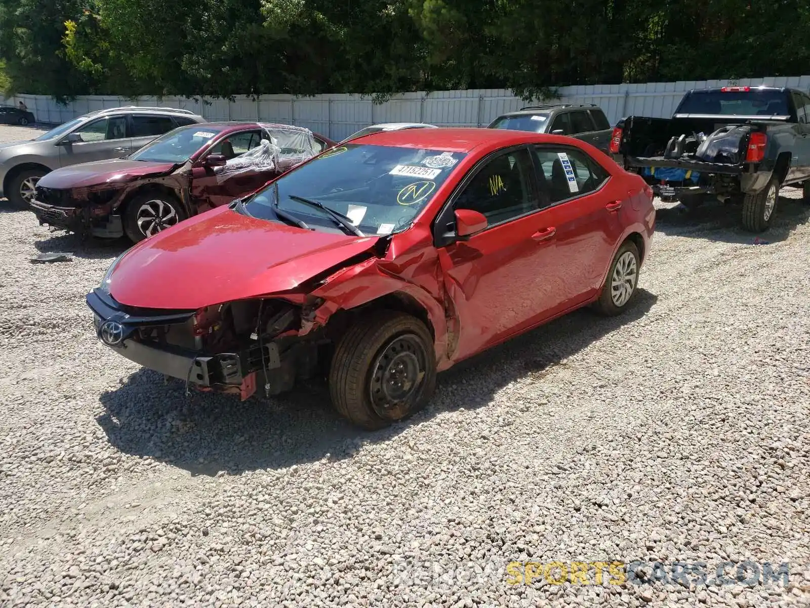 2 Photograph of a damaged car 2T1BURHE5KC234922 TOYOTA COROLLA 2019