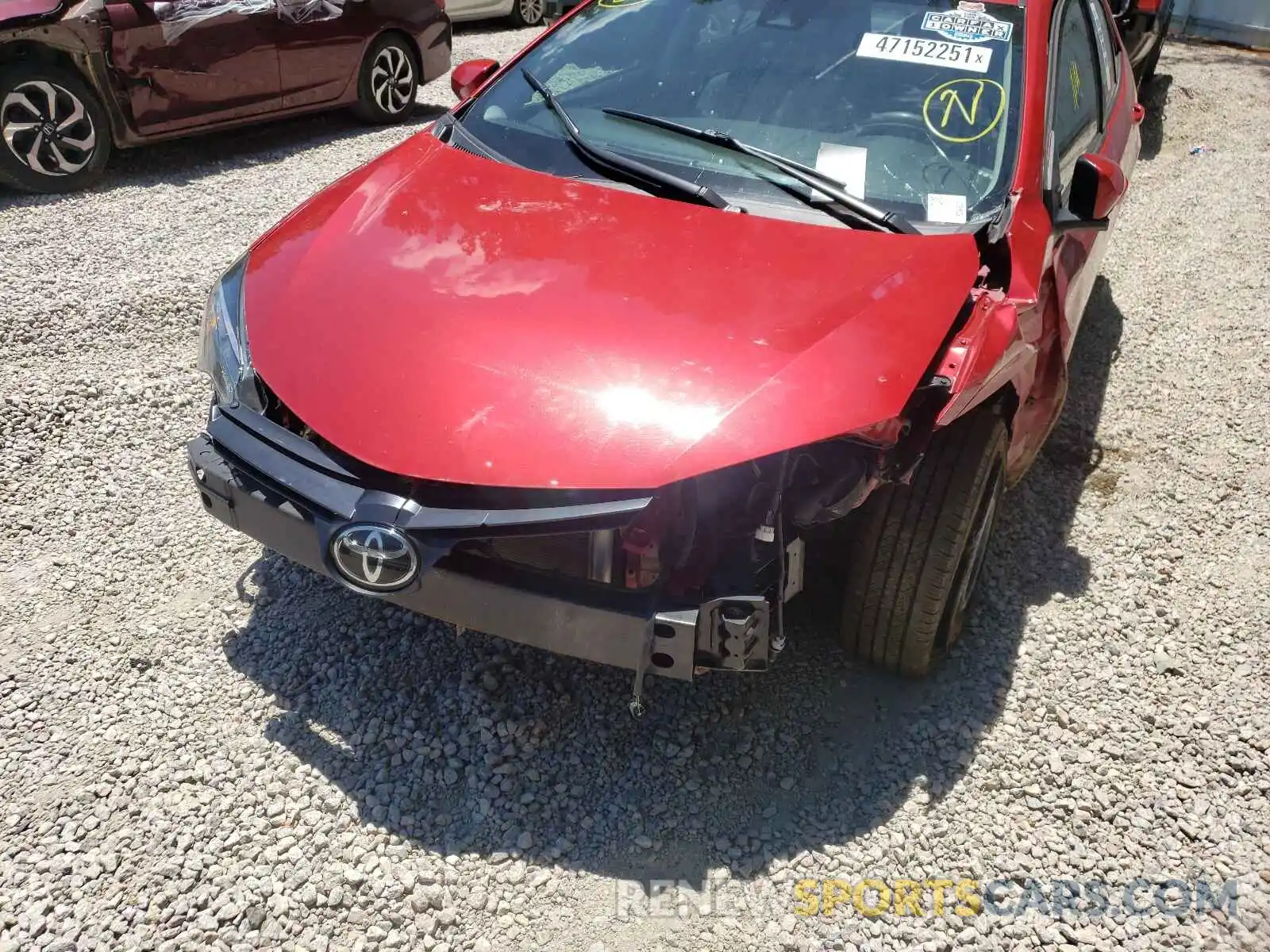 9 Photograph of a damaged car 2T1BURHE5KC234922 TOYOTA COROLLA 2019