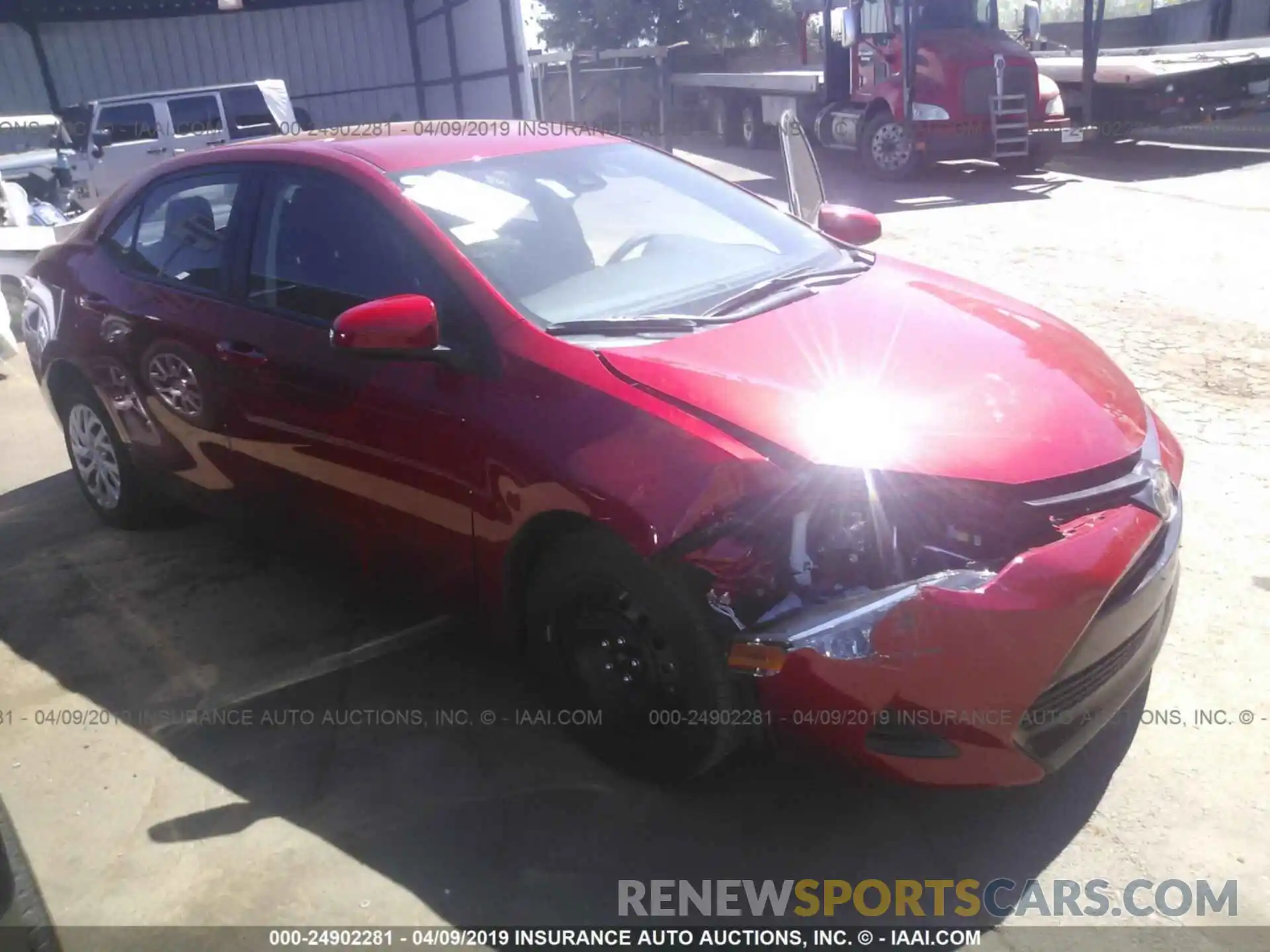 1 Photograph of a damaged car 2T1BURHE5KC235617 TOYOTA COROLLA 2019