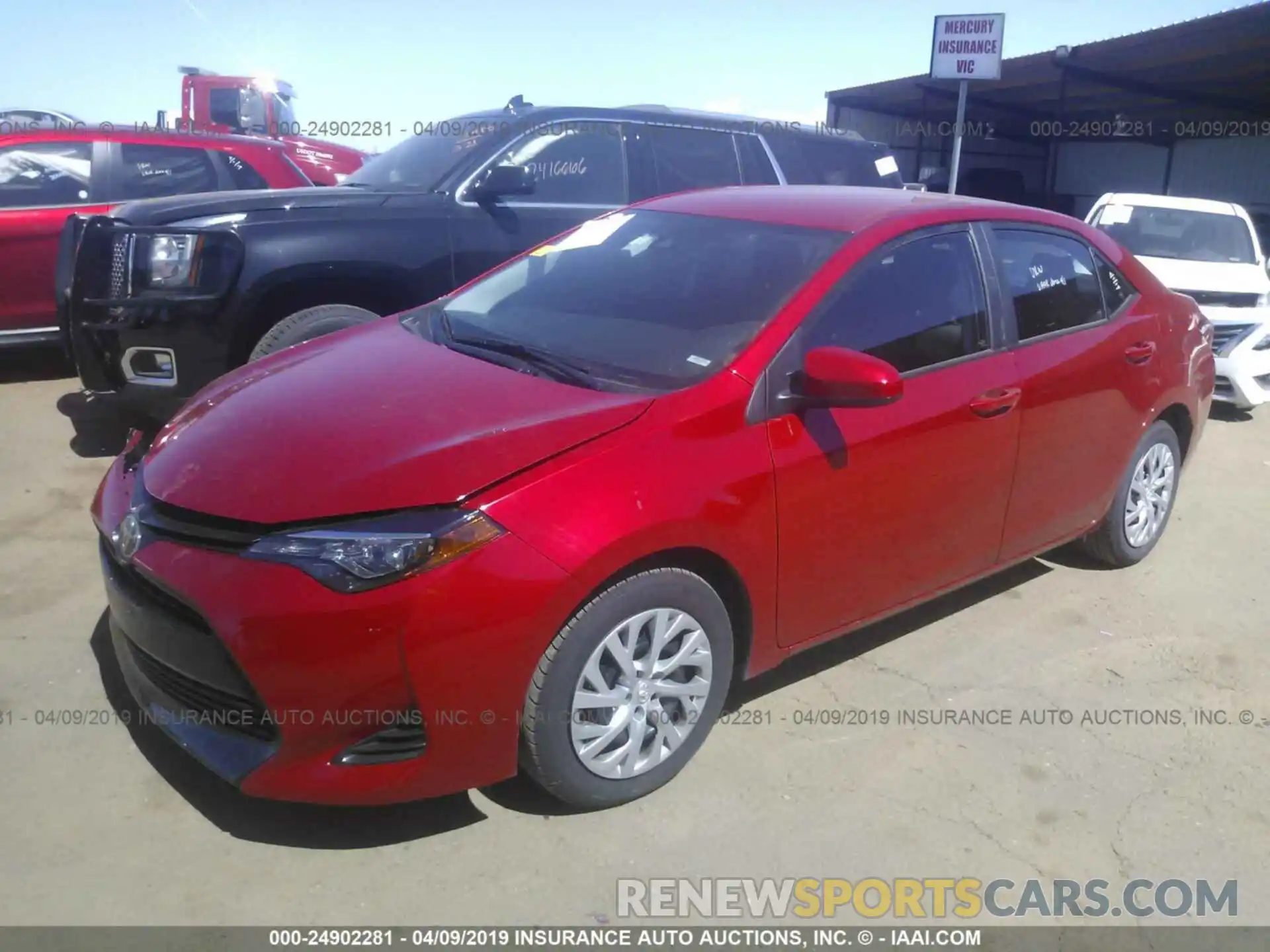 2 Photograph of a damaged car 2T1BURHE5KC235617 TOYOTA COROLLA 2019