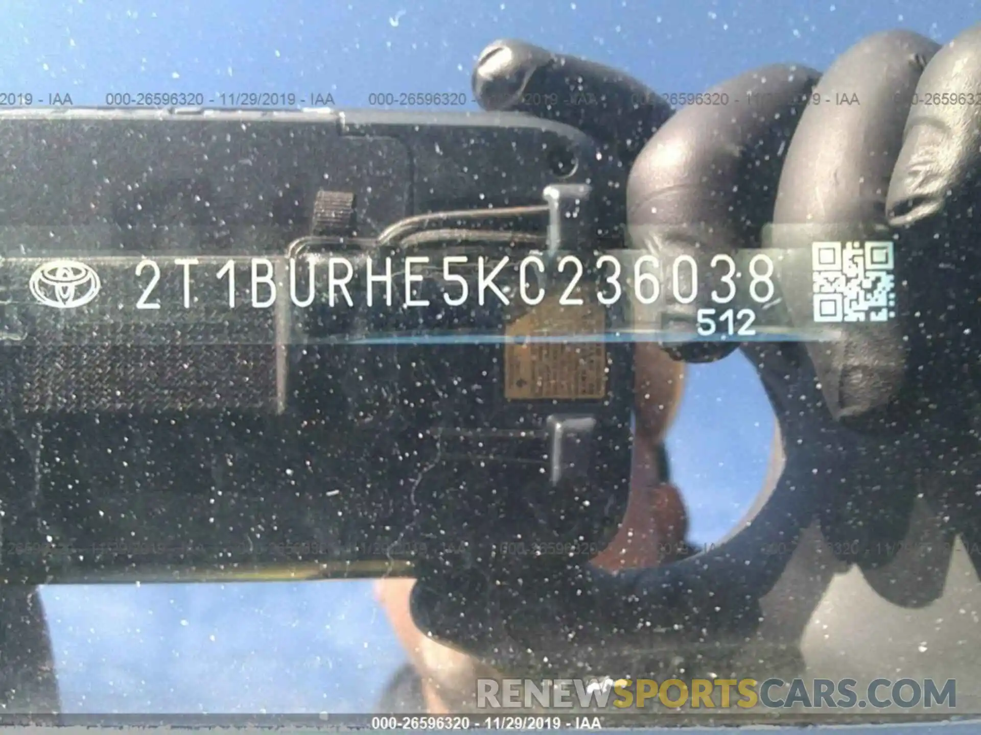 9 Photograph of a damaged car 2T1BURHE5KC236038 TOYOTA COROLLA 2019