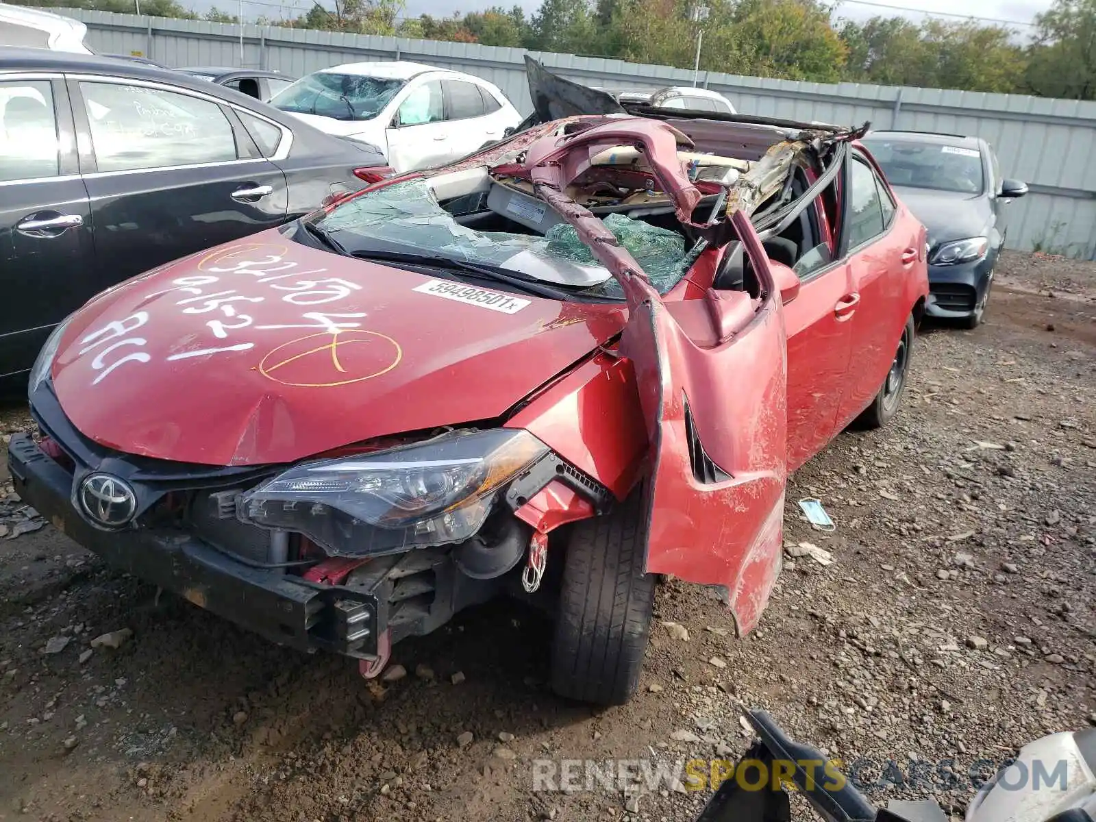 2 Photograph of a damaged car 2T1BURHE5KC236718 TOYOTA COROLLA 2019