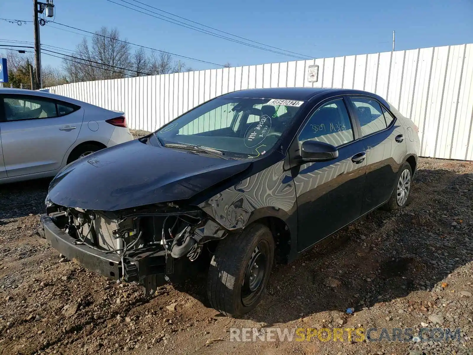 2 Photograph of a damaged car 2T1BURHE5KC237433 TOYOTA COROLLA 2019