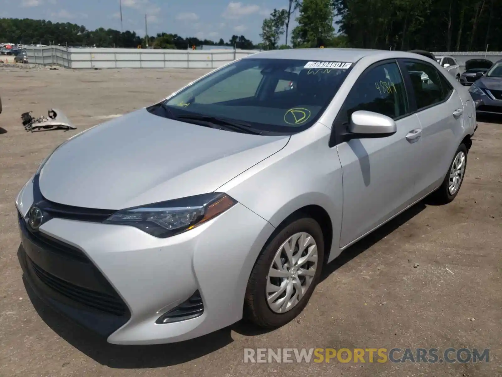 2 Photograph of a damaged car 2T1BURHE5KC237951 TOYOTA COROLLA 2019