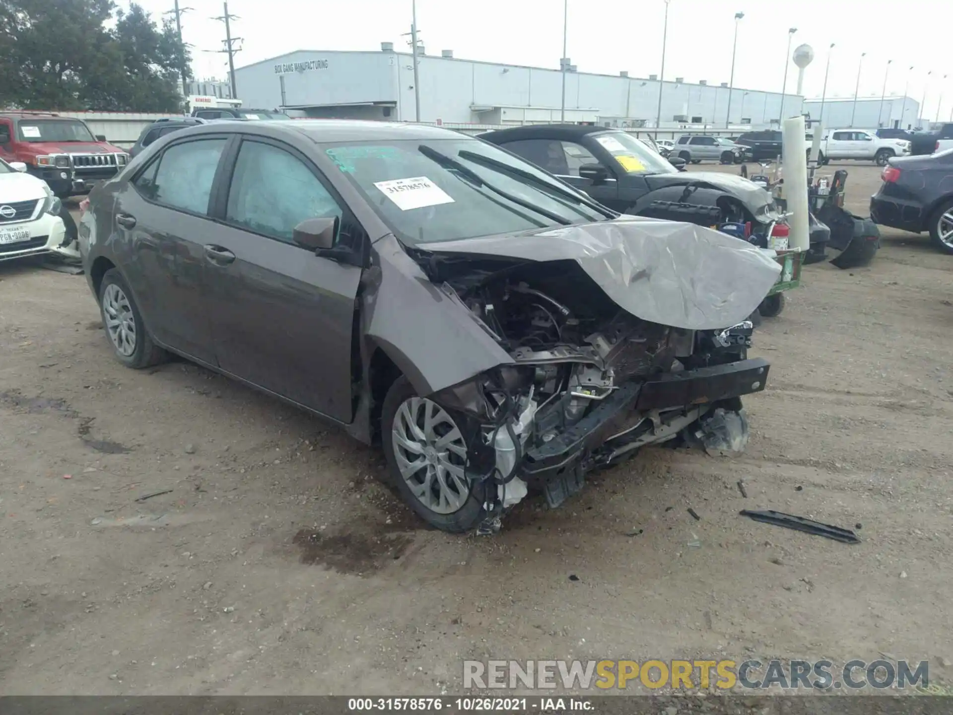 1 Photograph of a damaged car 2T1BURHE5KC238291 TOYOTA COROLLA 2019