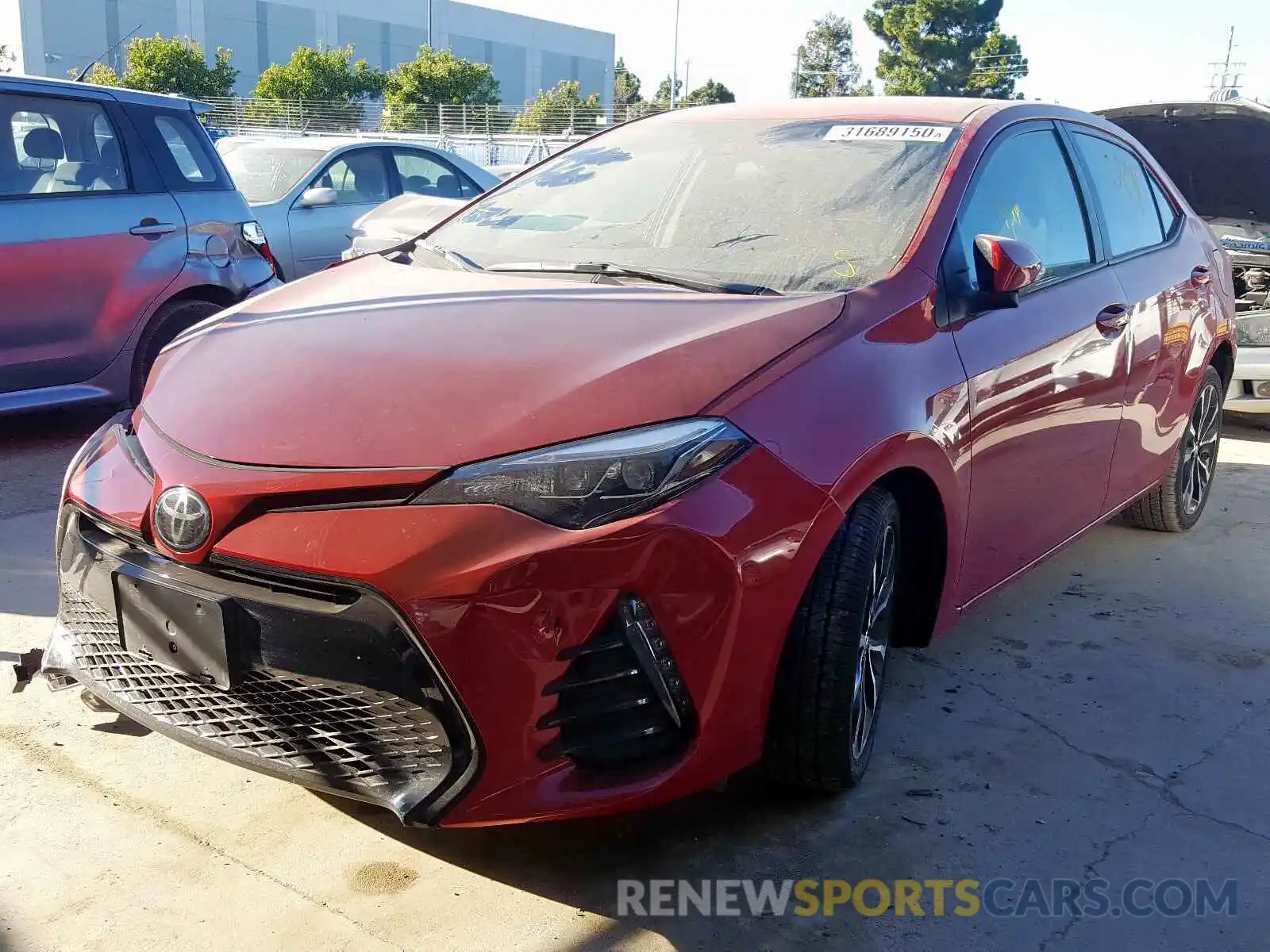 2 Photograph of a damaged car 2T1BURHE5KC239358 TOYOTA COROLLA 2019