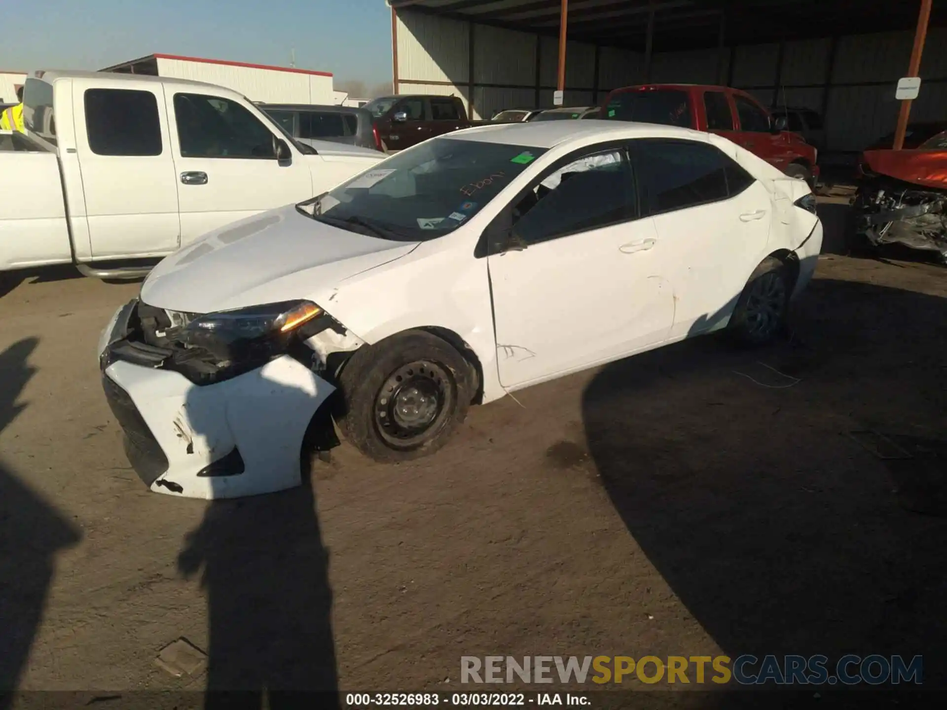 2 Photograph of a damaged car 2T1BURHE5KC240963 TOYOTA COROLLA 2019