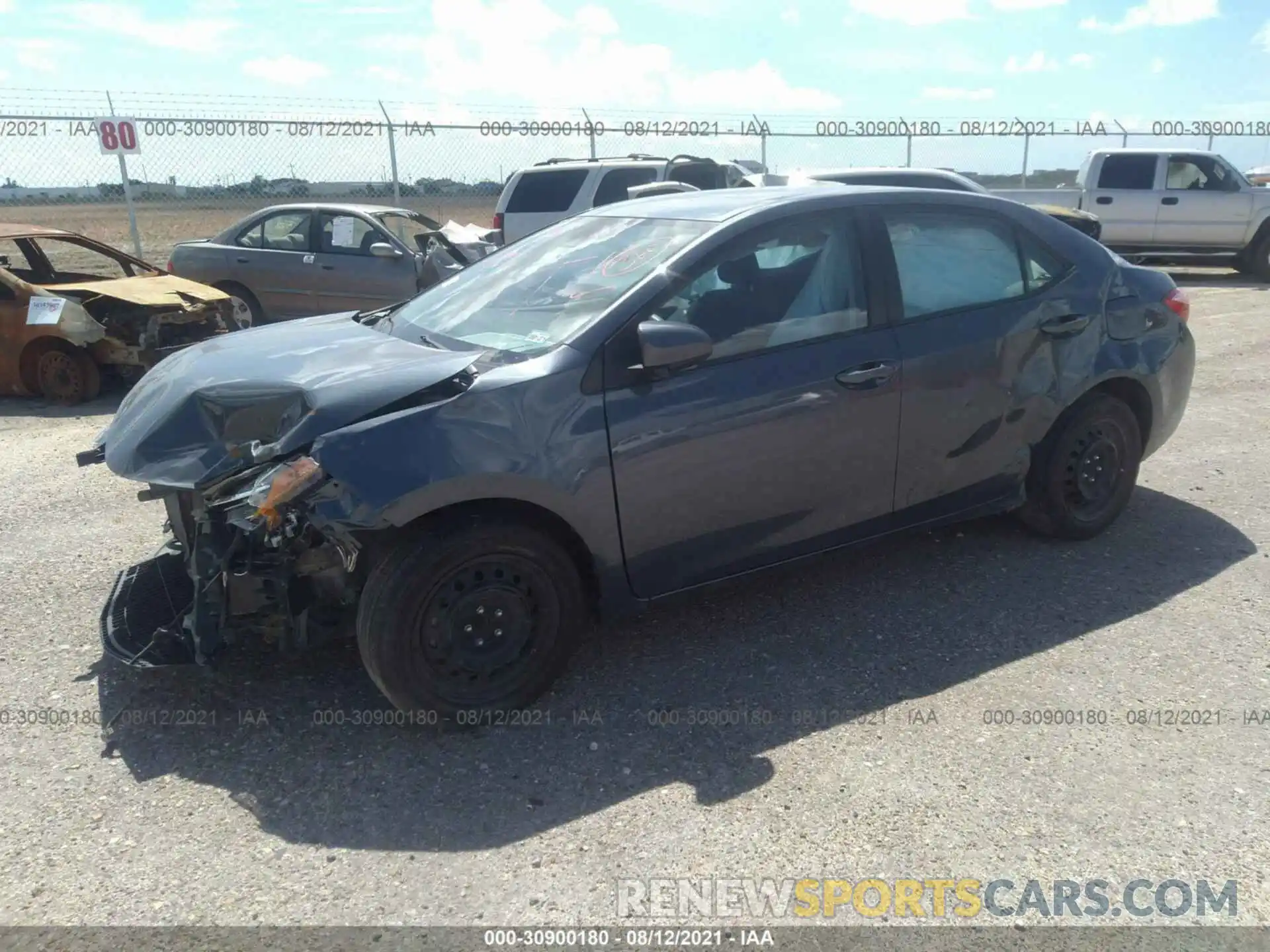 2 Photograph of a damaged car 2T1BURHE5KC242051 TOYOTA COROLLA 2019