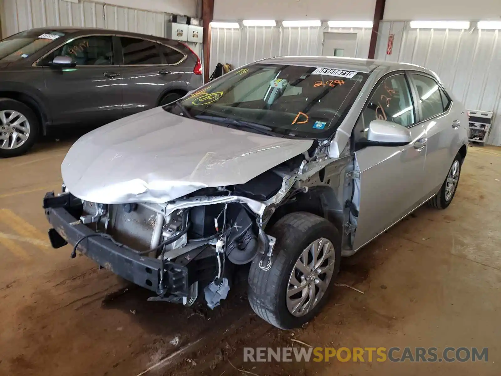 2 Photograph of a damaged car 2T1BURHE5KC242891 TOYOTA COROLLA 2019