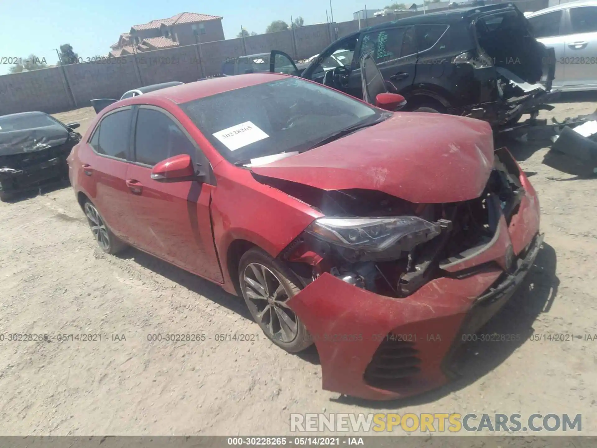 1 Photograph of a damaged car 2T1BURHE5KC243121 TOYOTA COROLLA 2019