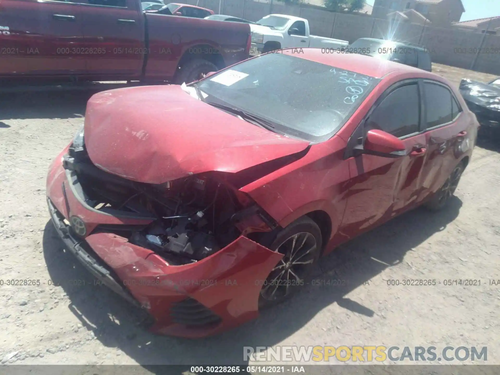 2 Photograph of a damaged car 2T1BURHE5KC243121 TOYOTA COROLLA 2019