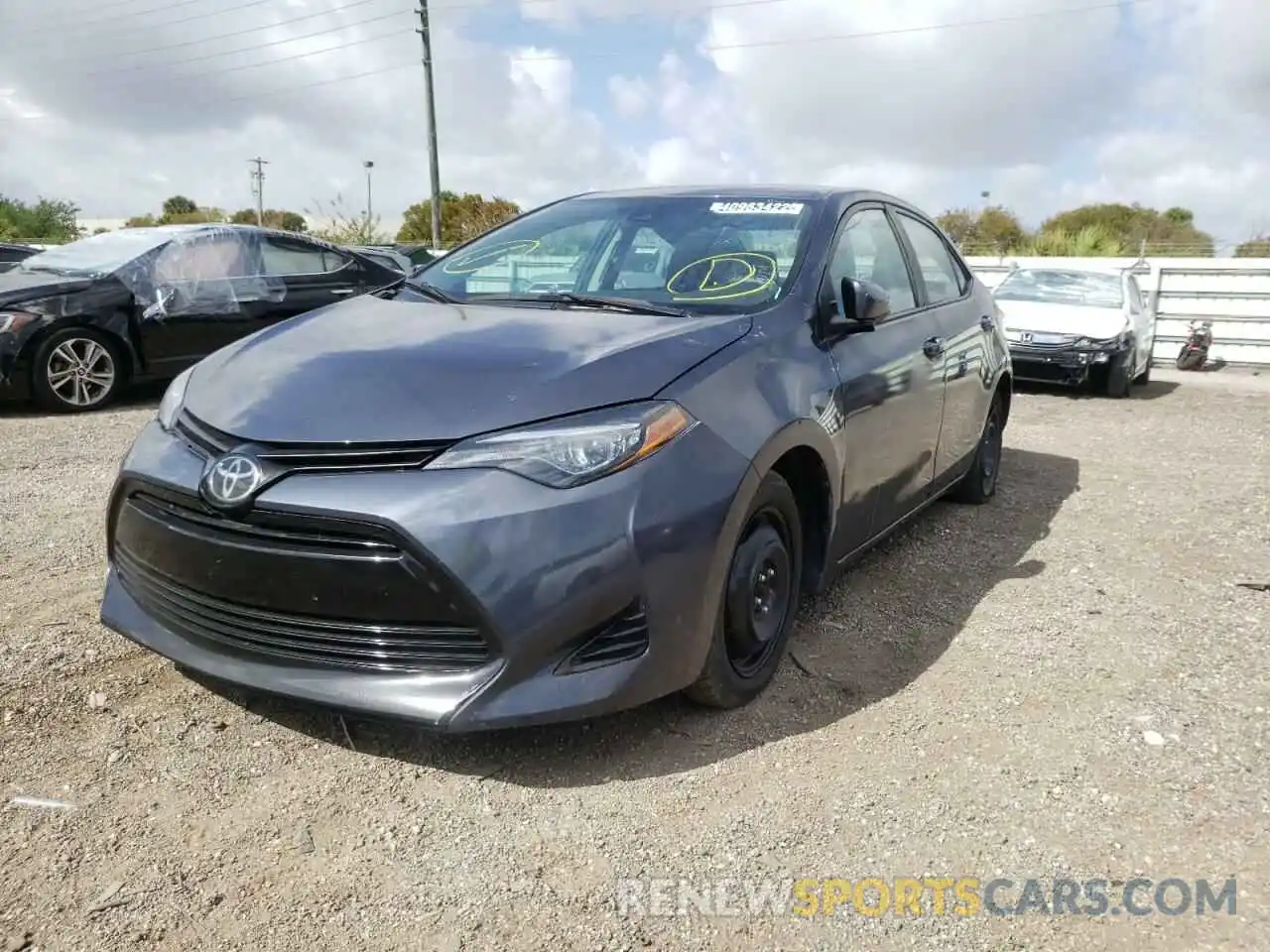 2 Photograph of a damaged car 2T1BURHE5KC243216 TOYOTA COROLLA 2019