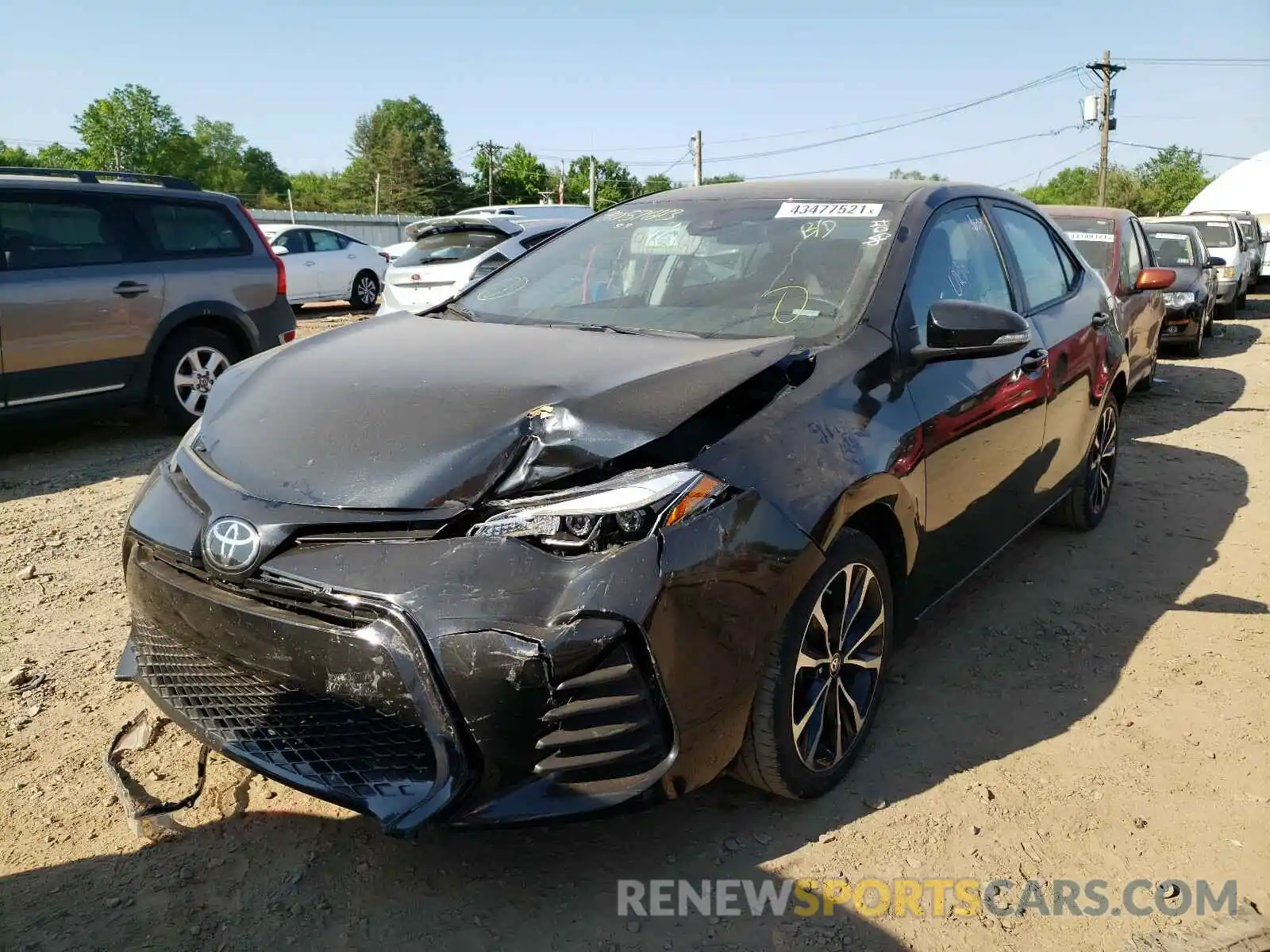 2 Photograph of a damaged car 2T1BURHE5KC243376 TOYOTA COROLLA 2019