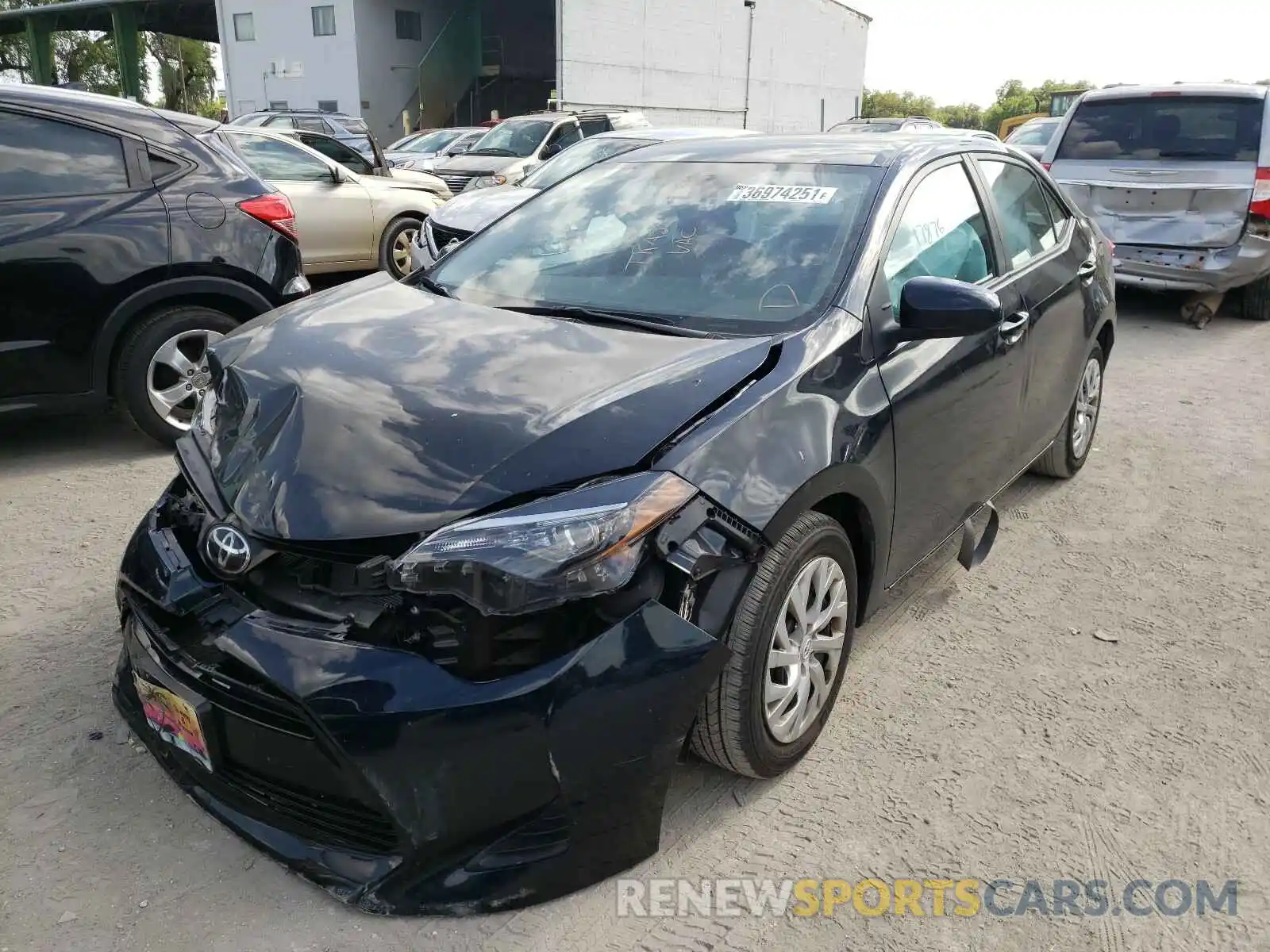 2 Photograph of a damaged car 2T1BURHE5KC246777 TOYOTA COROLLA 2019