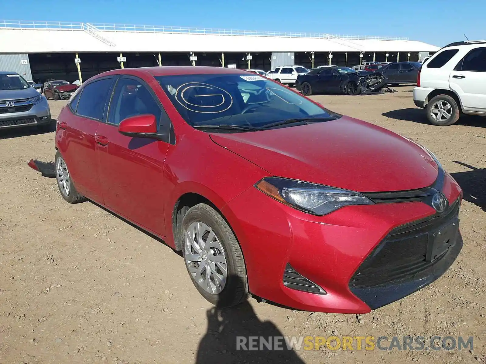 1 Photograph of a damaged car 2T1BURHE5KC247010 TOYOTA COROLLA 2019