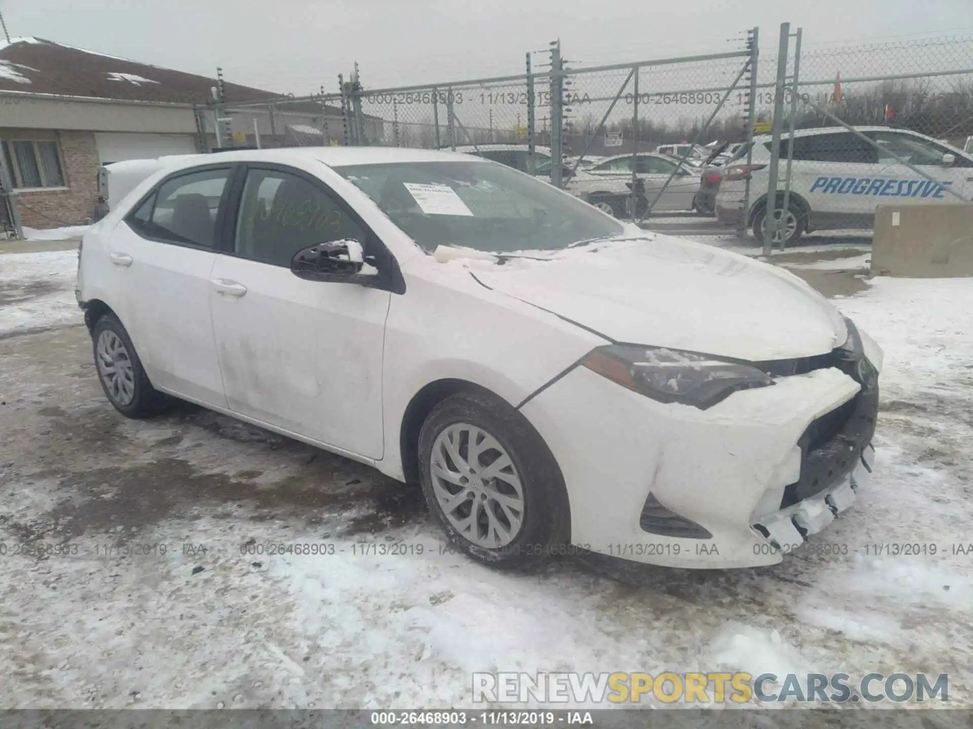 1 Photograph of a damaged car 2T1BURHE6KC127300 TOYOTA COROLLA 2019