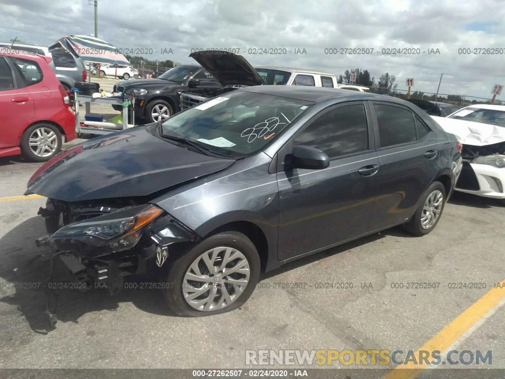 2 Photograph of a damaged car 2T1BURHE6KC128821 TOYOTA COROLLA 2019