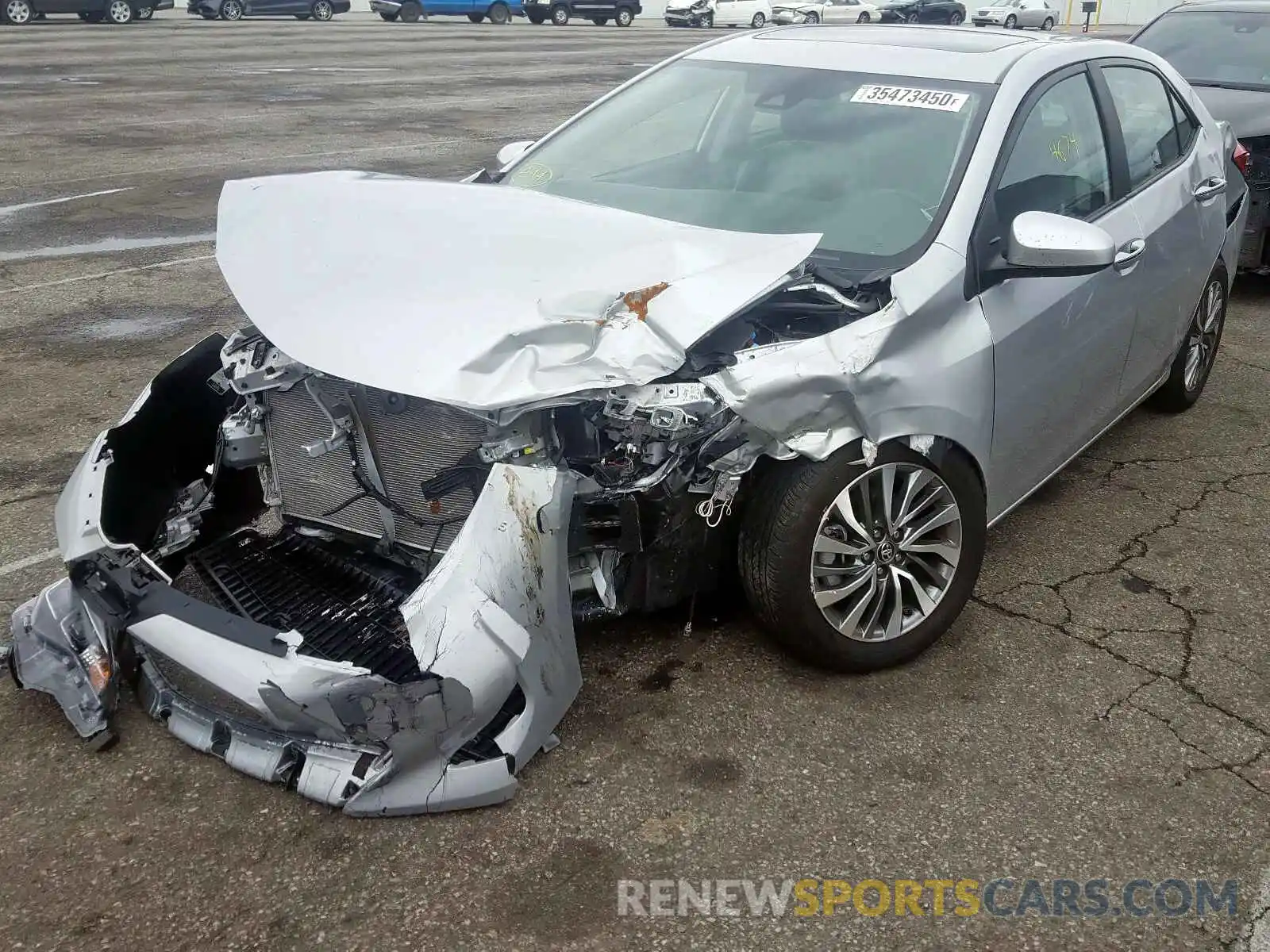 2 Photograph of a damaged car 2T1BURHE6KC130052 TOYOTA COROLLA 2019