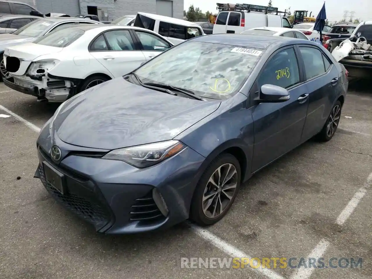 2 Photograph of a damaged car 2T1BURHE6KC130567 TOYOTA COROLLA 2019