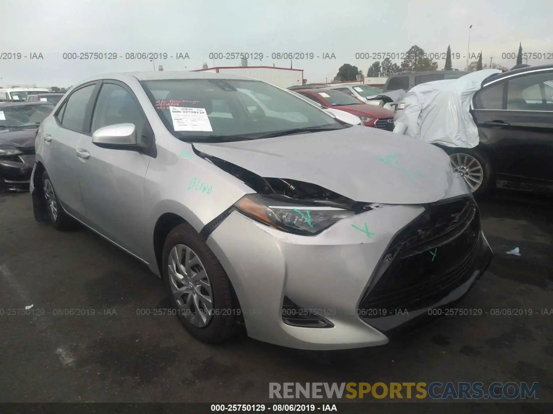 1 Photograph of a damaged car 2T1BURHE6KC131587 TOYOTA COROLLA 2019