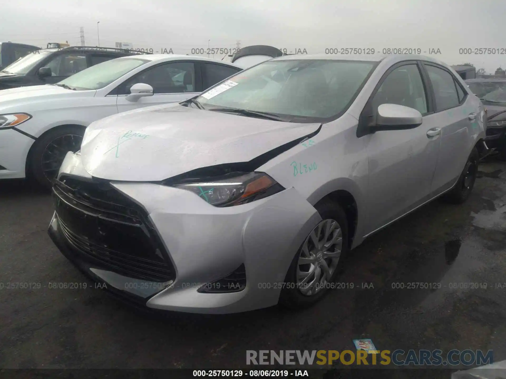 2 Photograph of a damaged car 2T1BURHE6KC131587 TOYOTA COROLLA 2019