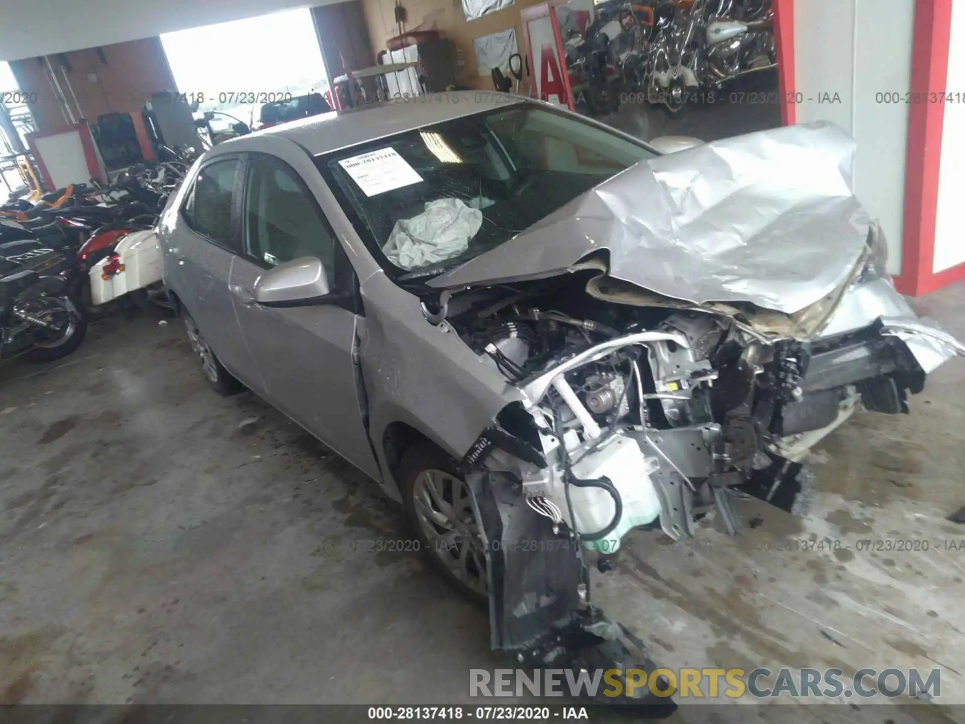 1 Photograph of a damaged car 2T1BURHE6KC132819 TOYOTA COROLLA 2019