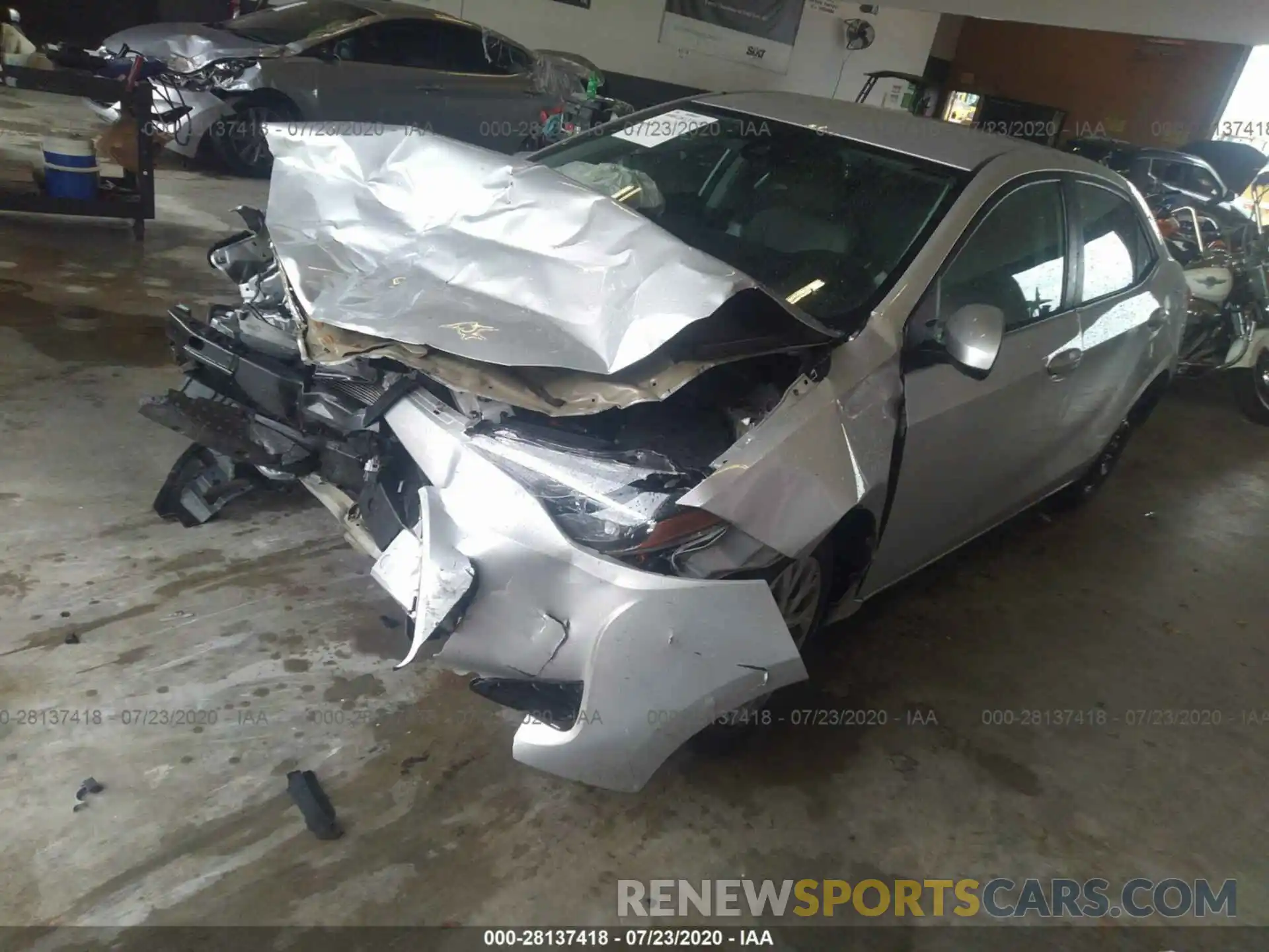 2 Фотография поврежденного автомобиля 2T1BURHE6KC132819 TOYOTA COROLLA 2019