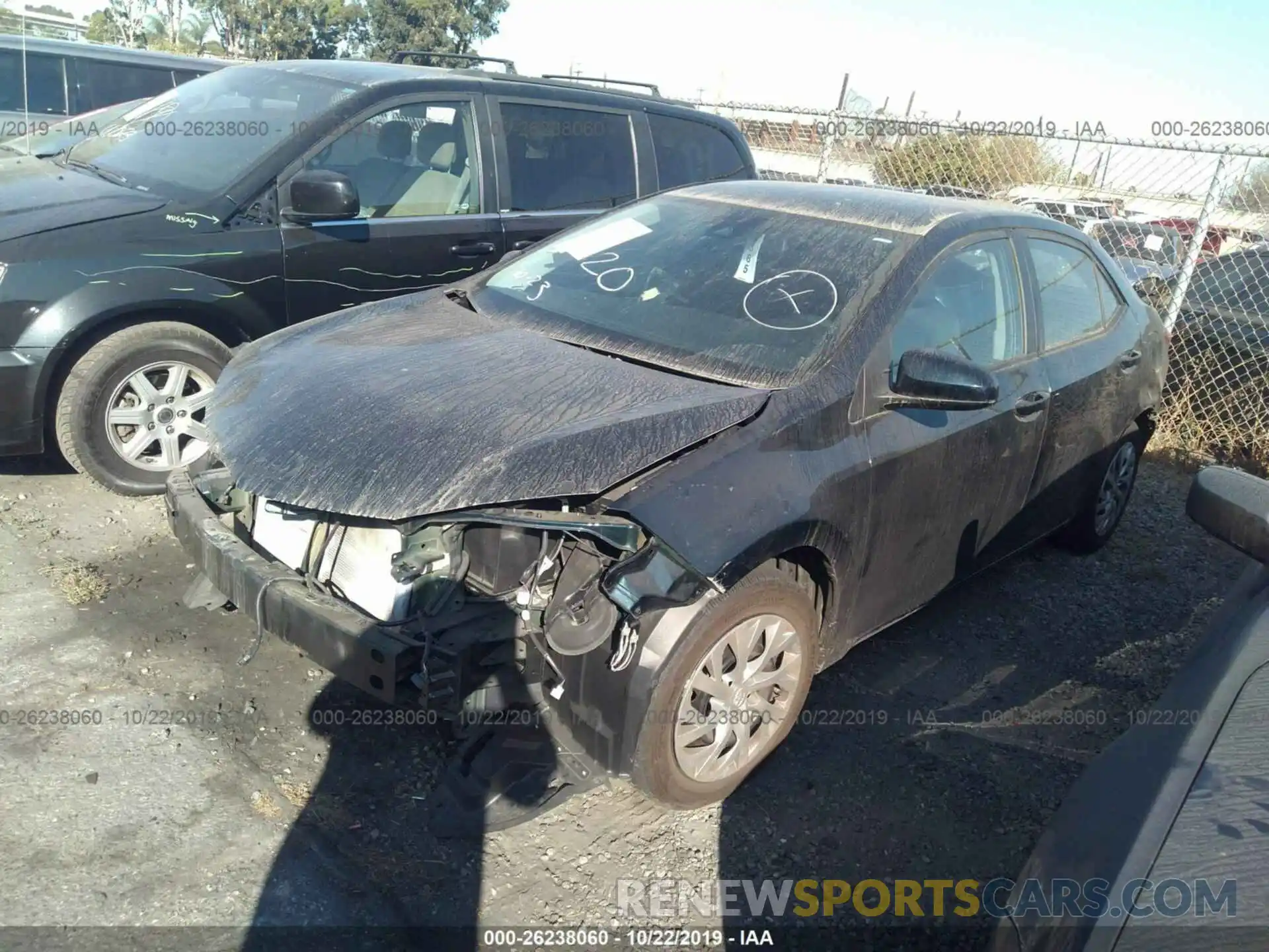 2 Photograph of a damaged car 2T1BURHE6KC133159 TOYOTA COROLLA 2019