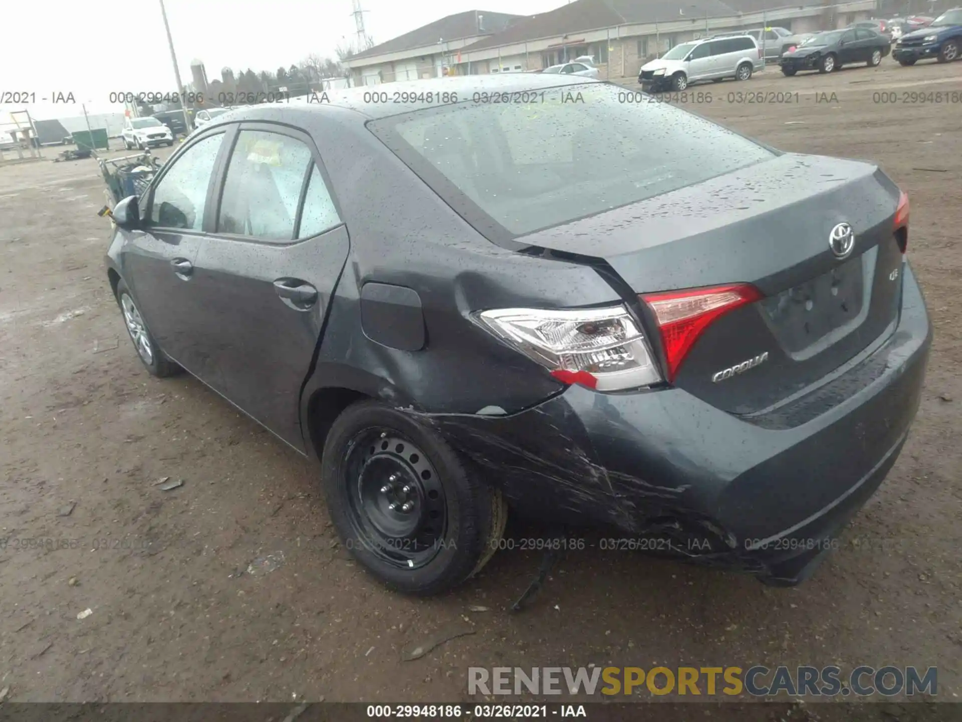 3 Photograph of a damaged car 2T1BURHE6KC133176 TOYOTA COROLLA 2019