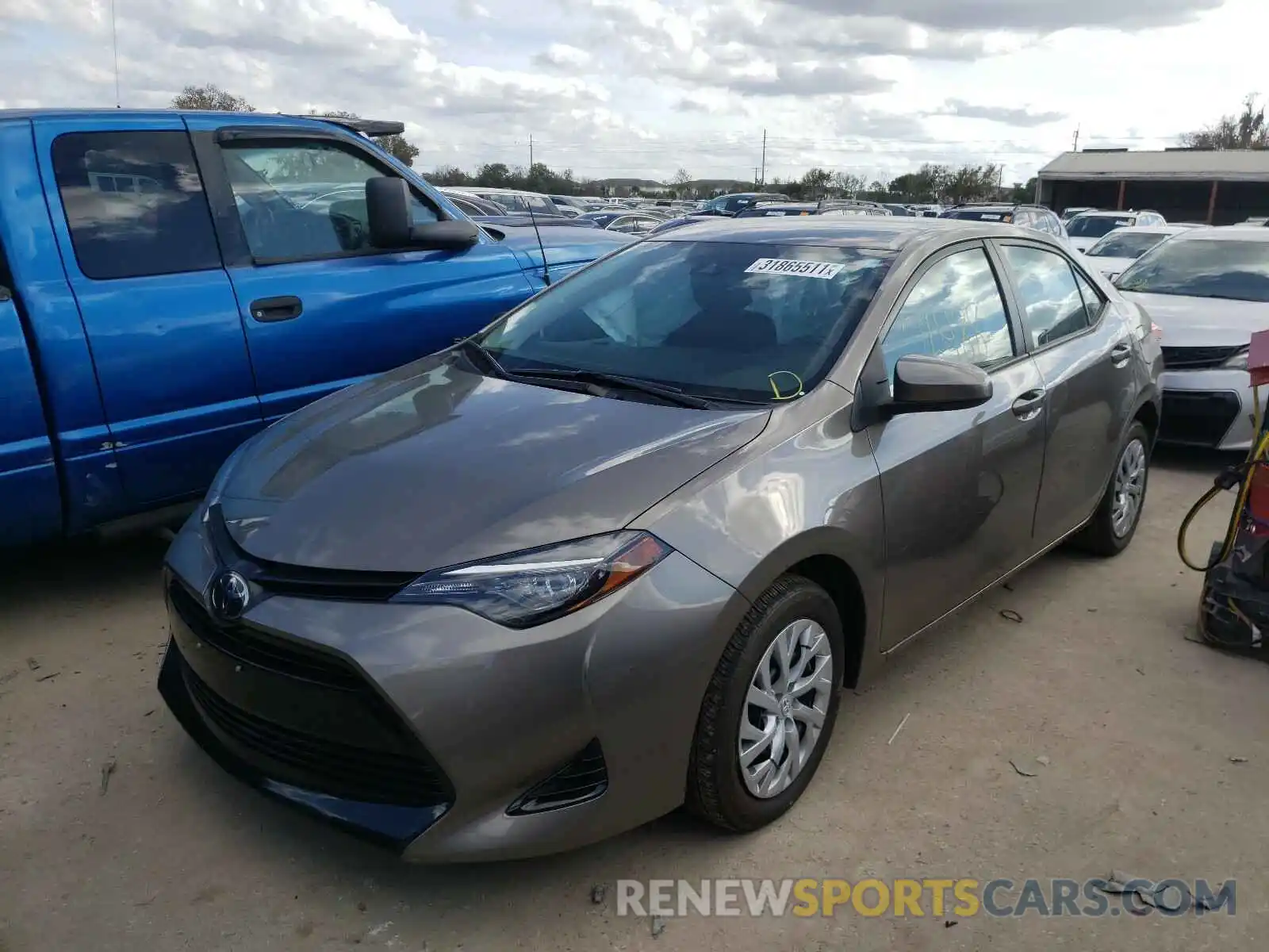 2 Photograph of a damaged car 2T1BURHE6KC133890 TOYOTA COROLLA 2019