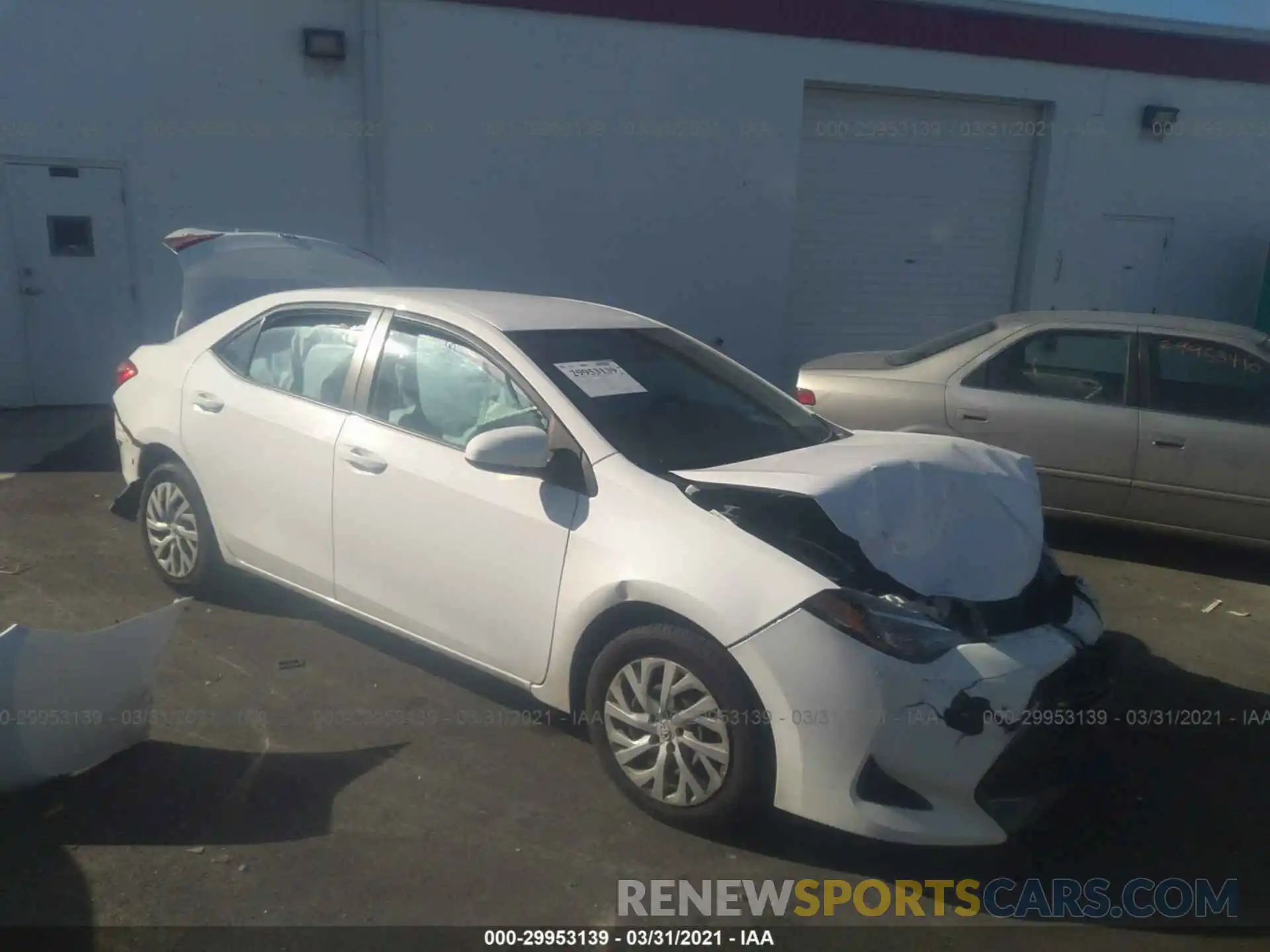 1 Photograph of a damaged car 2T1BURHE6KC134182 TOYOTA COROLLA 2019