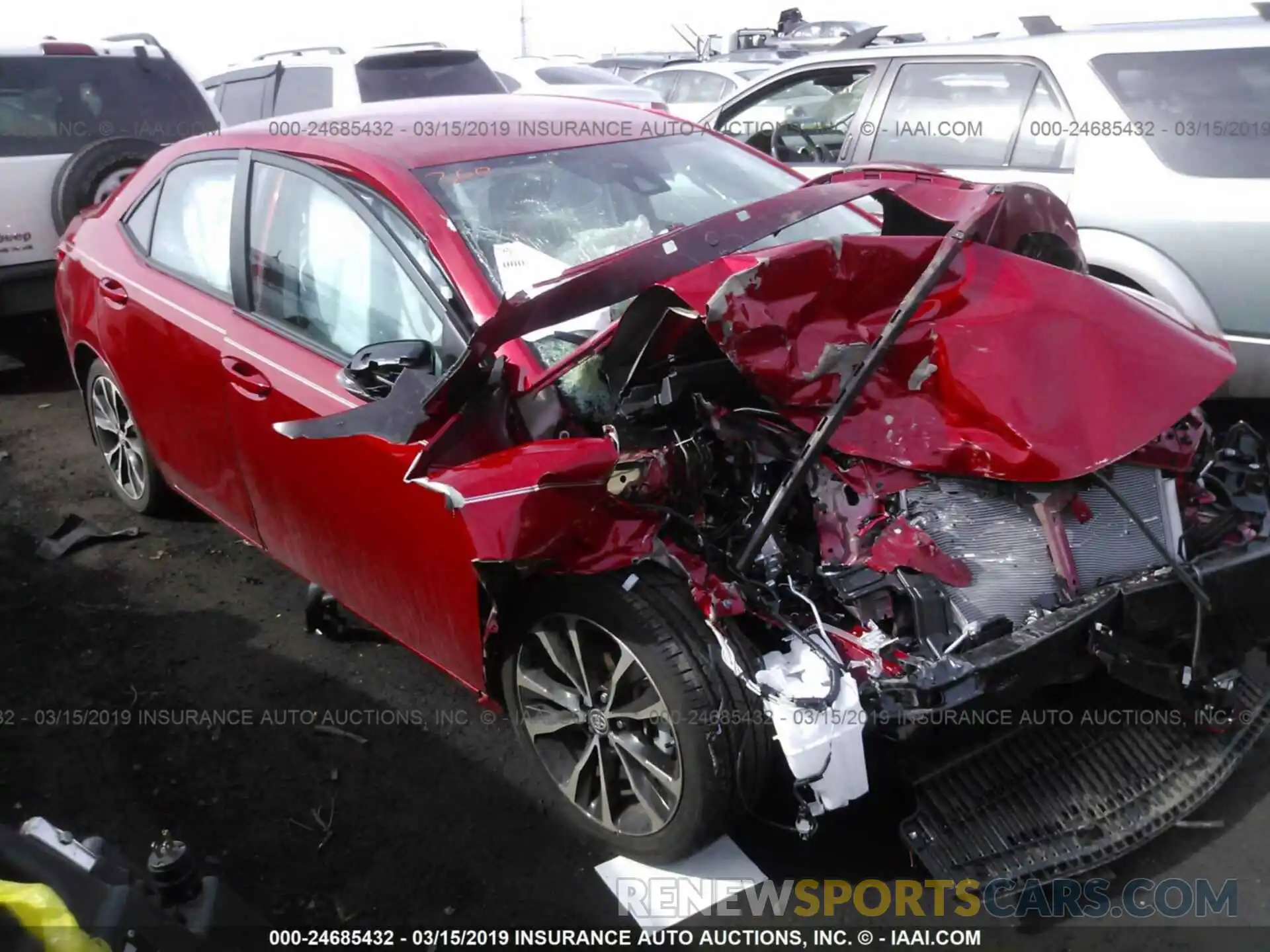 1 Photograph of a damaged car 2T1BURHE6KC134280 TOYOTA COROLLA 2019