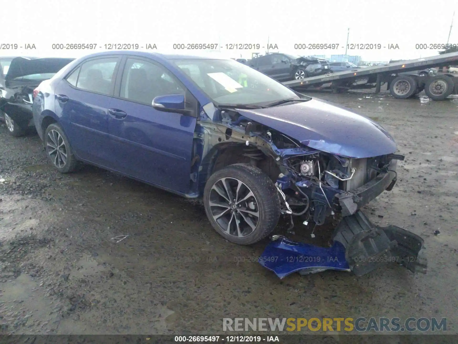 1 Photograph of a damaged car 2T1BURHE6KC134747 TOYOTA COROLLA 2019