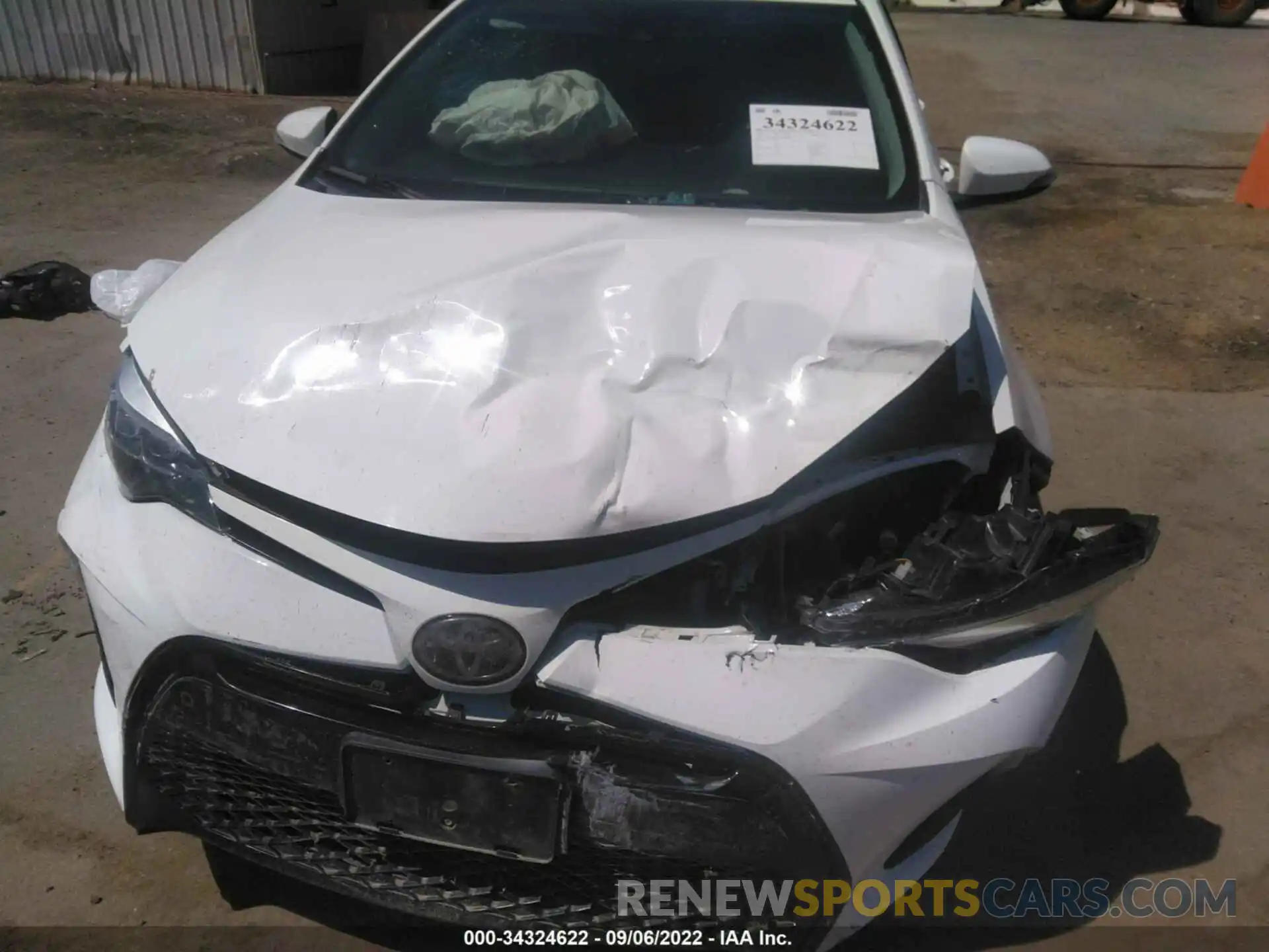 6 Photograph of a damaged car 2T1BURHE6KC134859 TOYOTA COROLLA 2019