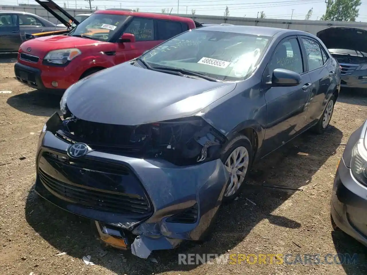 2 Photograph of a damaged car 2T1BURHE6KC135669 TOYOTA COROLLA 2019