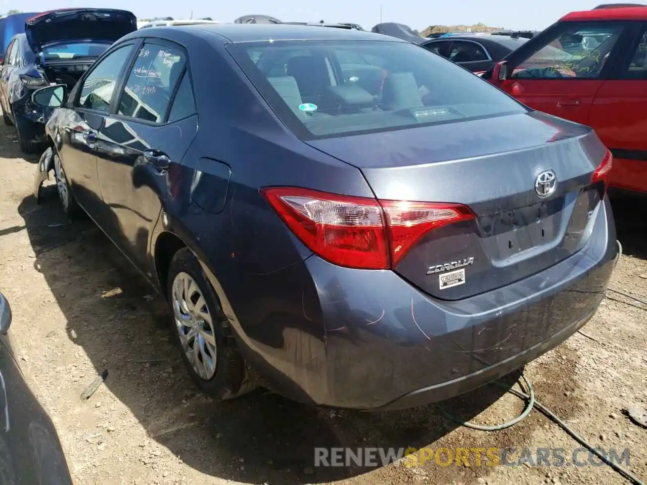 3 Photograph of a damaged car 2T1BURHE6KC135669 TOYOTA COROLLA 2019