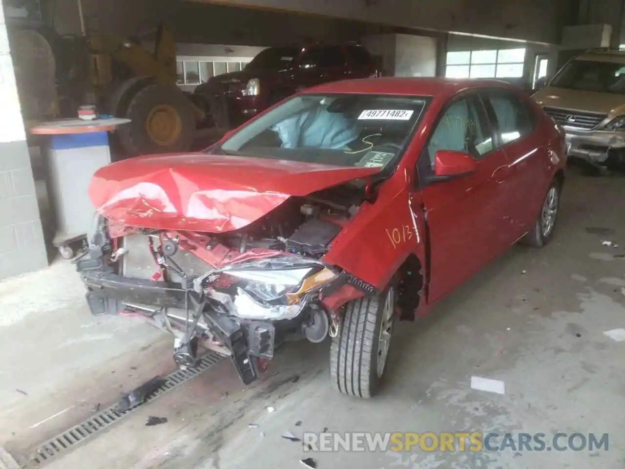 2 Photograph of a damaged car 2T1BURHE6KC136708 TOYOTA COROLLA 2019