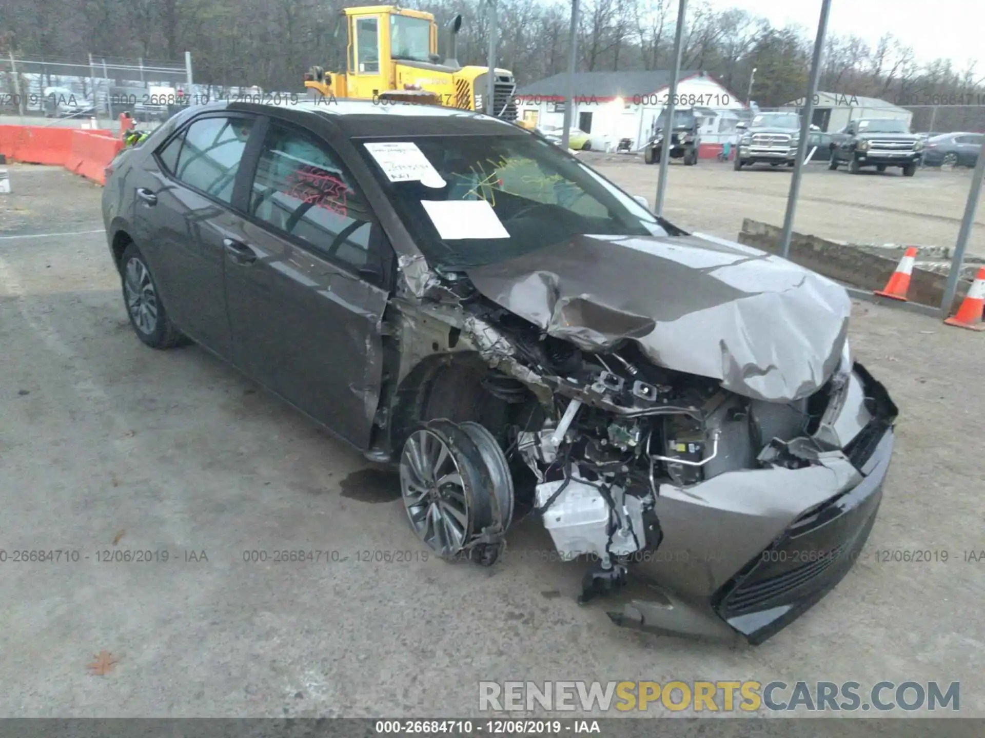 1 Photograph of a damaged car 2T1BURHE6KC136725 TOYOTA COROLLA 2019