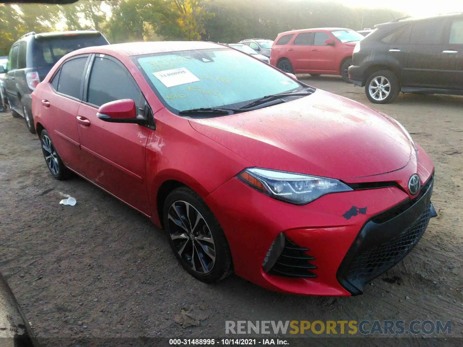 1 Photograph of a damaged car 2T1BURHE6KC137986 TOYOTA COROLLA 2019